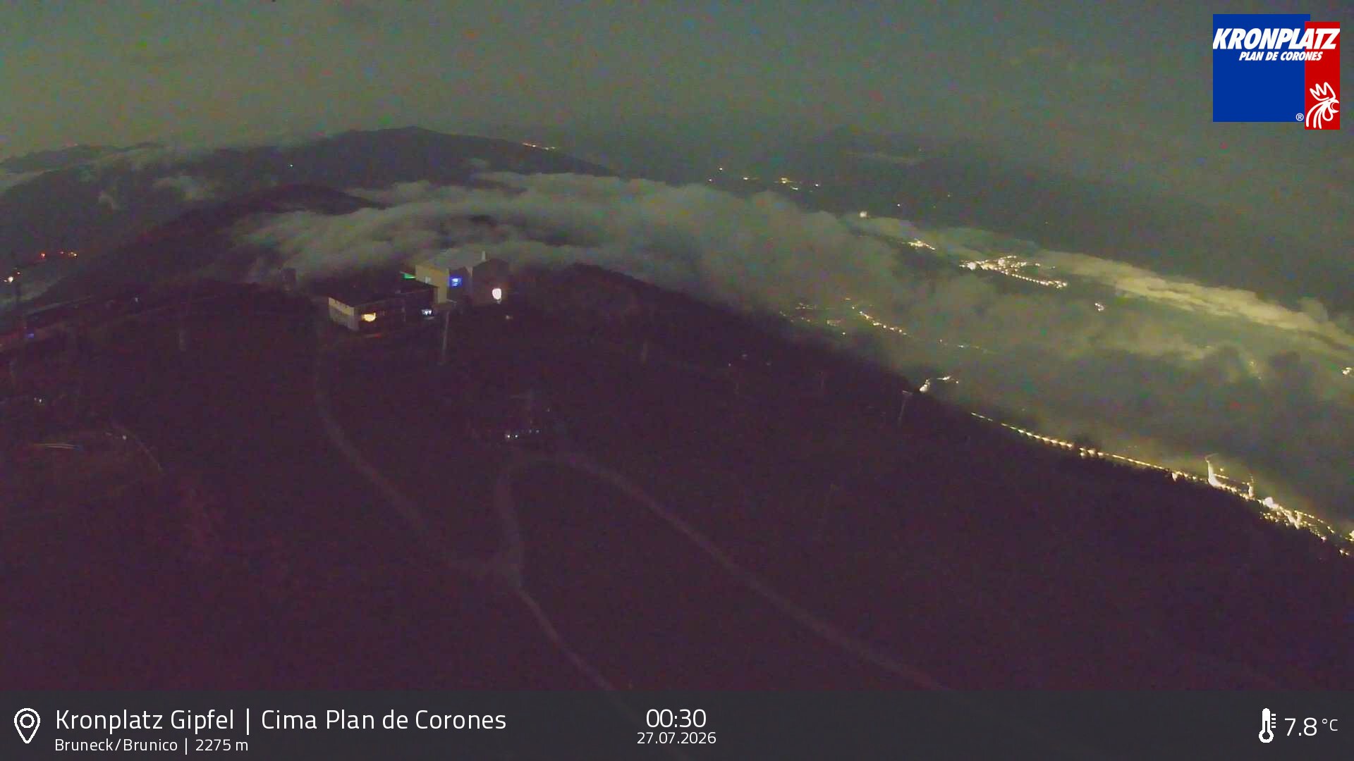 Archiv Foto Webcam Blick auf Bruneck, Kronplatz