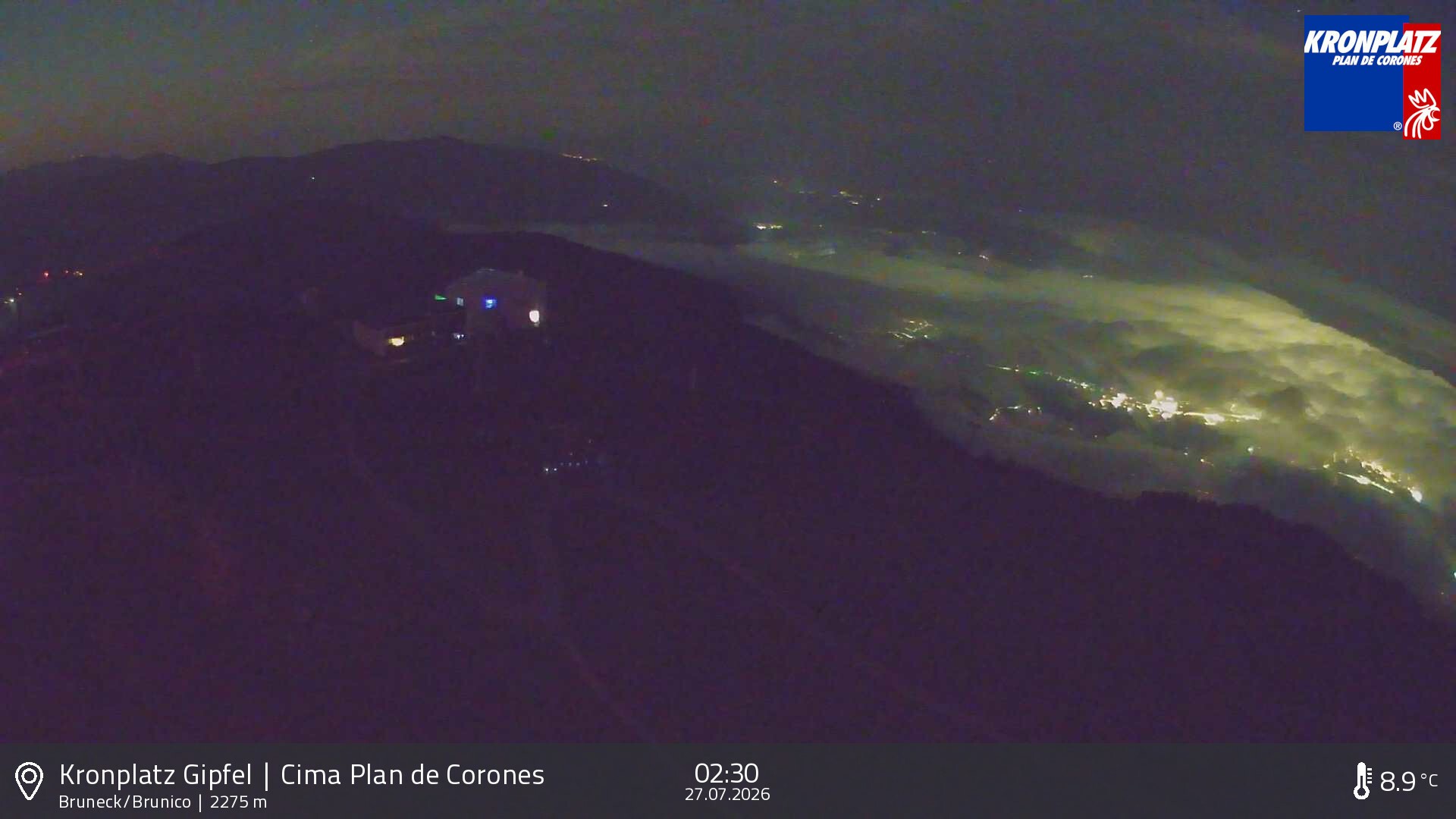 Archiv Foto Webcam Blick auf Bruneck, Kronplatz