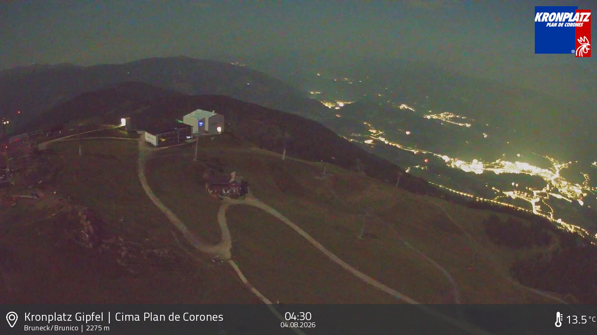 Archived image Webcam View To Brunico, Plan De Corones