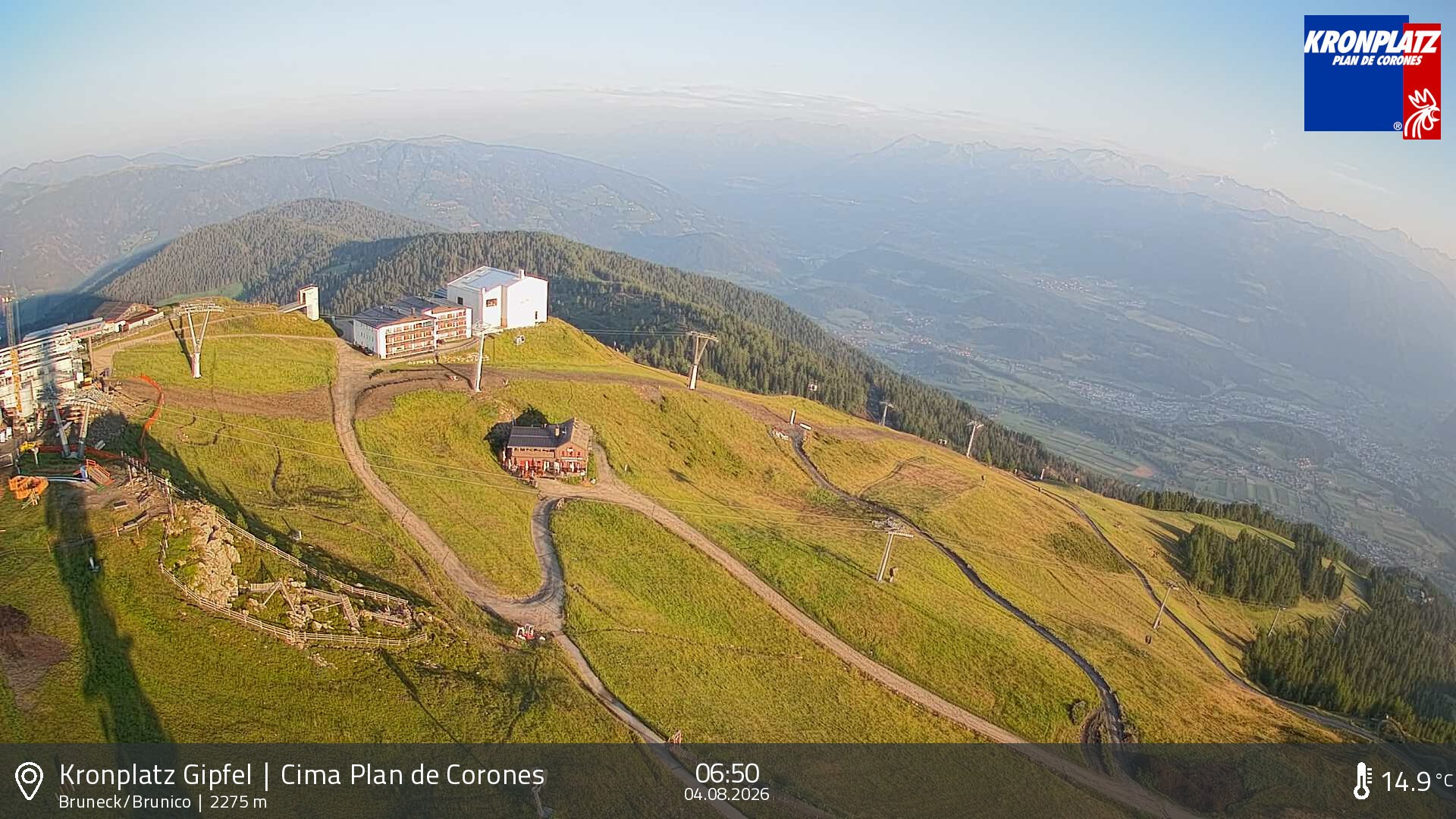 Archived image Webcam View To Brunico, Plan De Corones