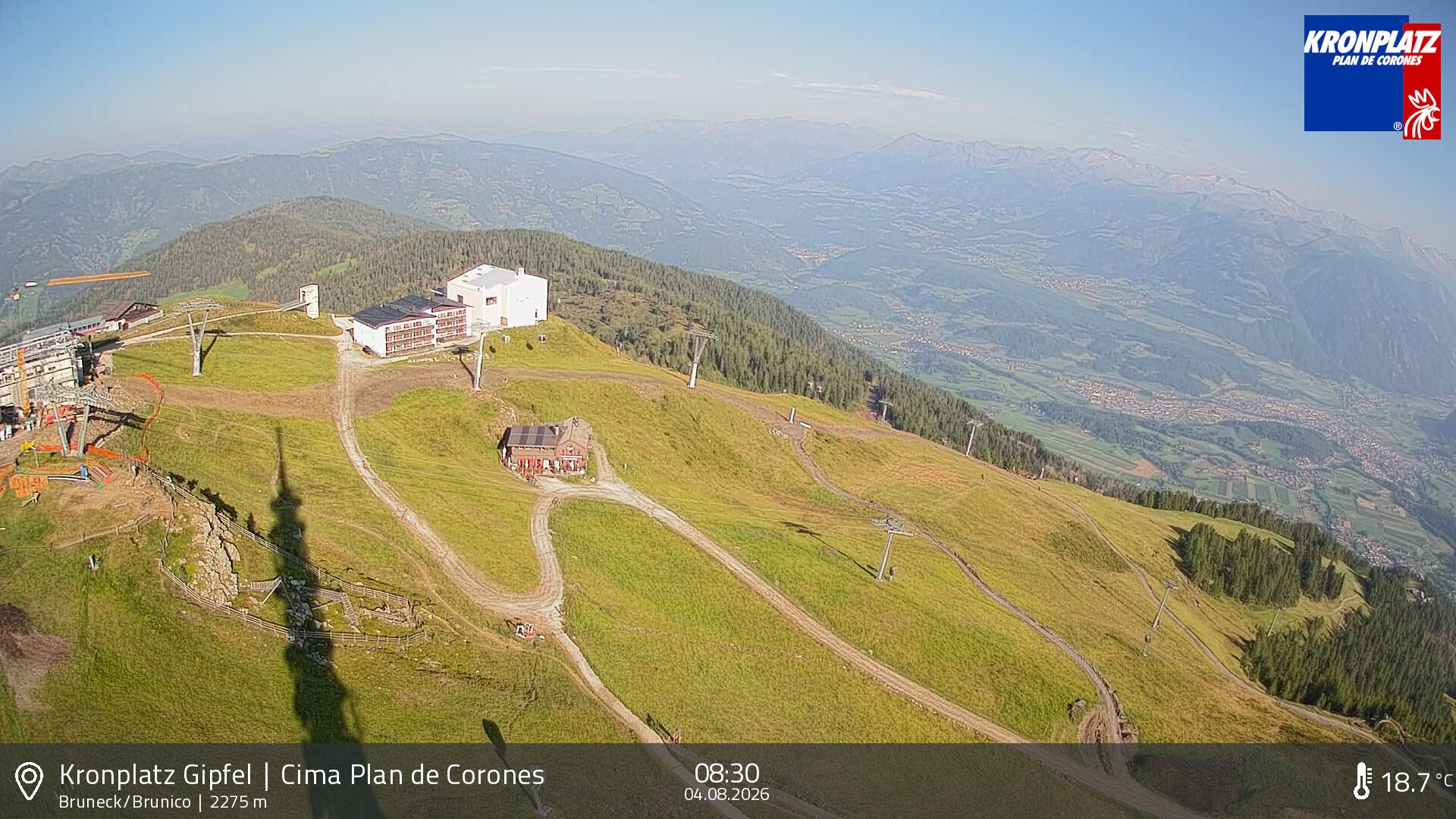 Archived image Webcam View To Brunico, Plan De Corones