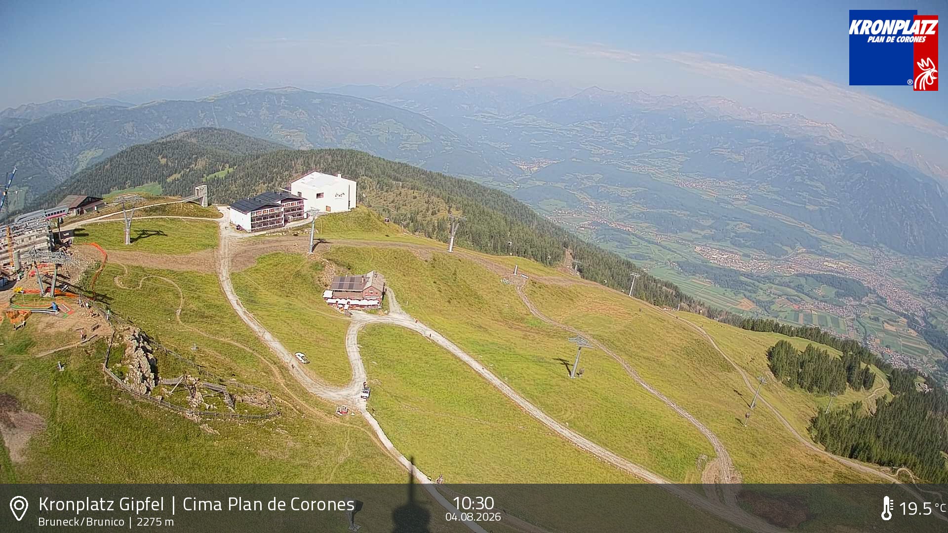 Archived image Webcam View To Brunico, Plan De Corones
