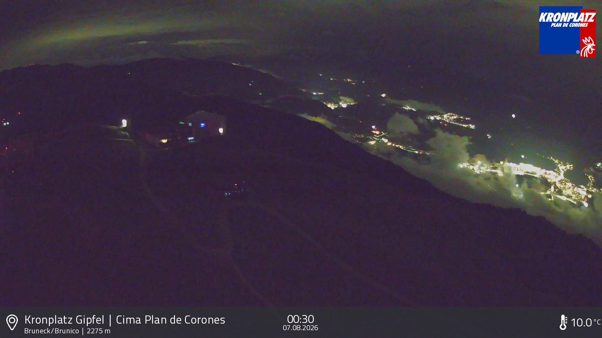 Archived image Webcam View To Brunico, Plan De Corones