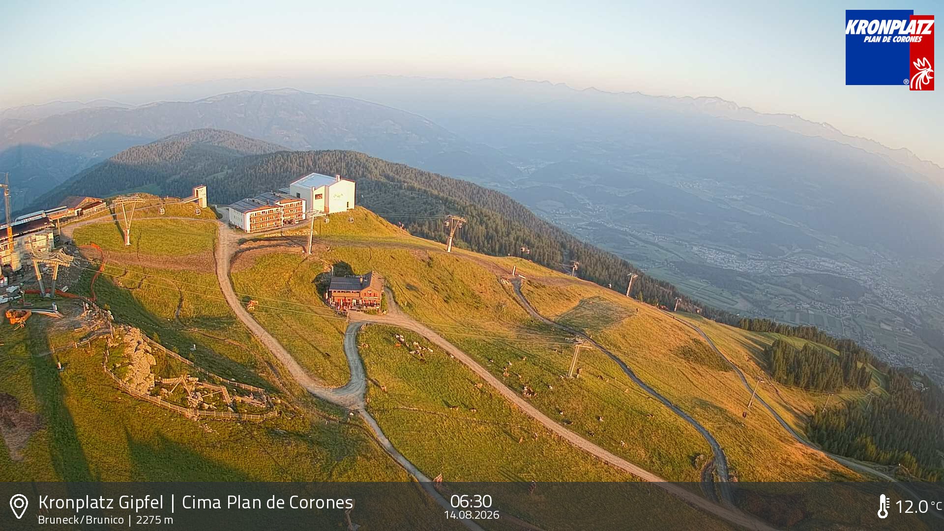 Archived image Webcam View To Brunico, Plan De Corones