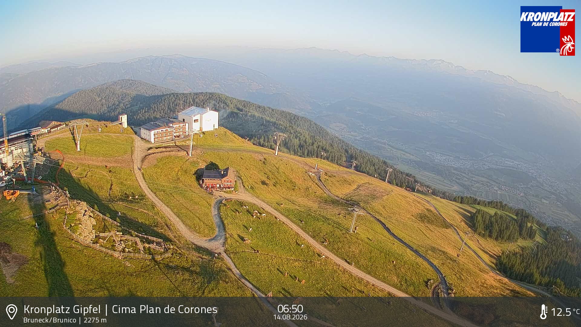 Archived image Webcam View To Brunico, Plan De Corones