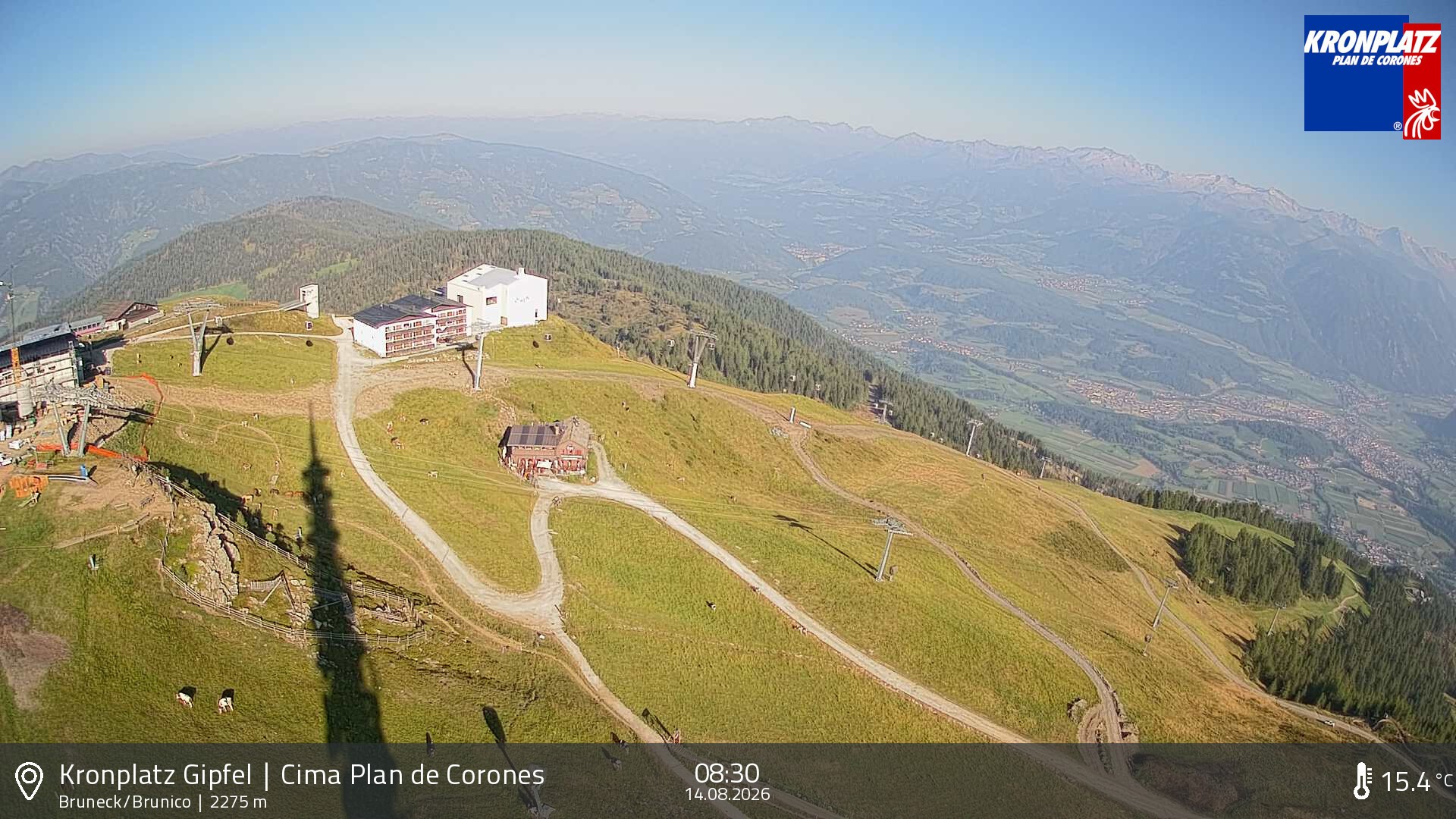 Archived image Webcam View To Brunico, Plan De Corones