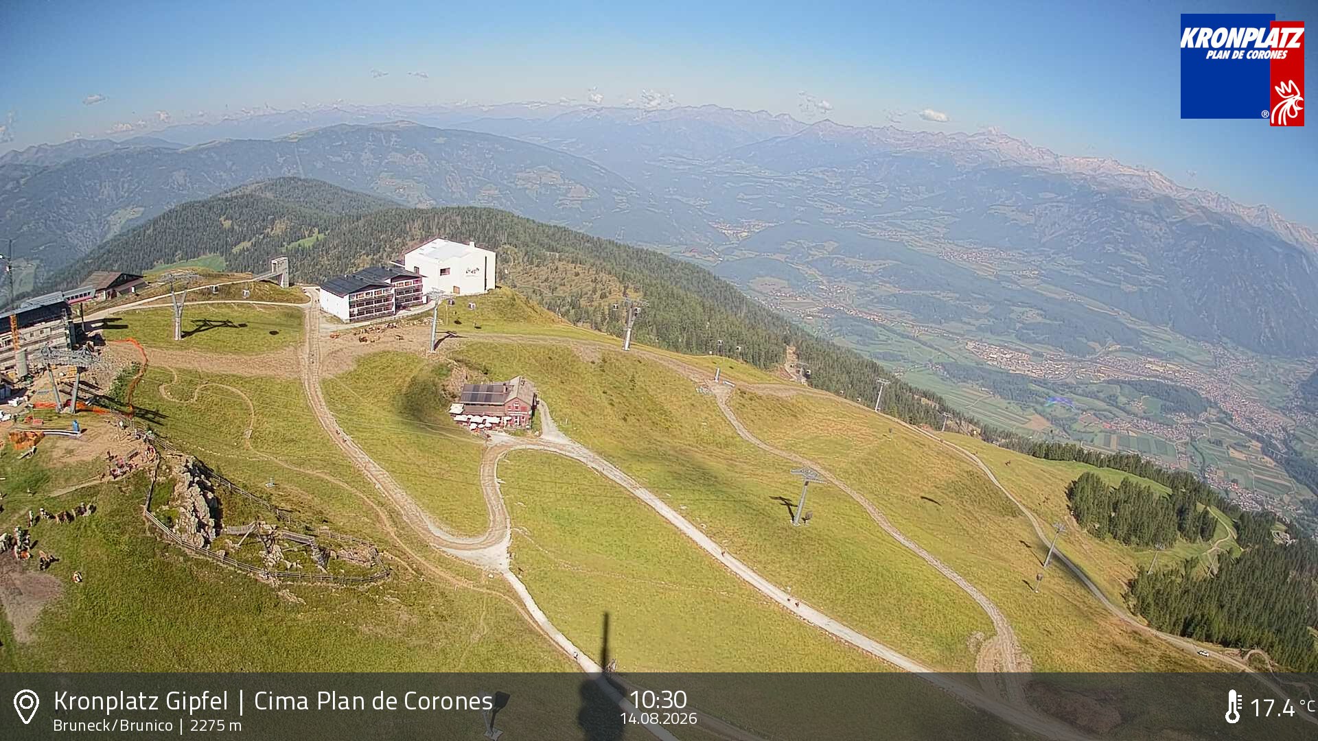 Archived image Webcam View To Brunico, Plan De Corones