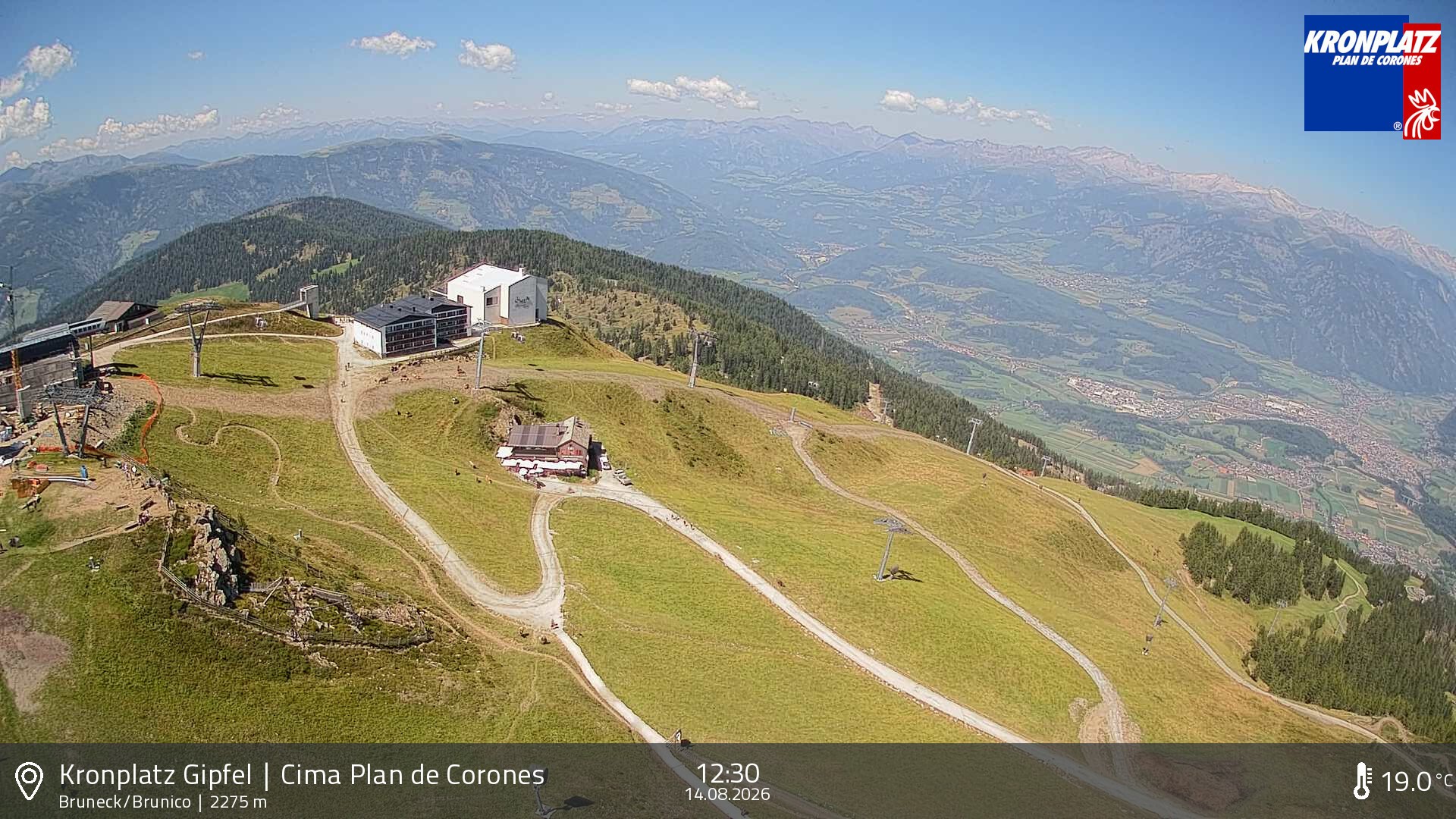 Archived image Webcam View To Brunico, Plan De Corones