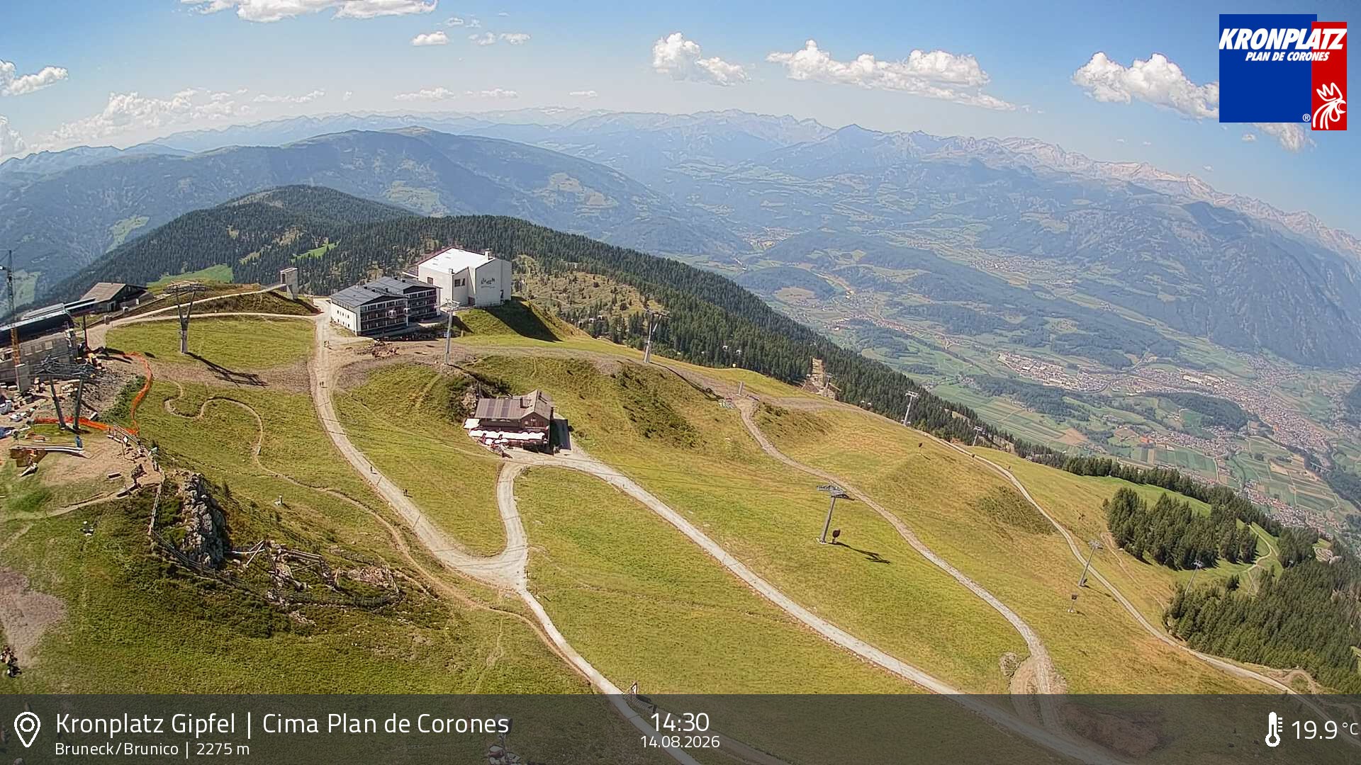 Archived image Webcam View To Brunico, Plan De Corones