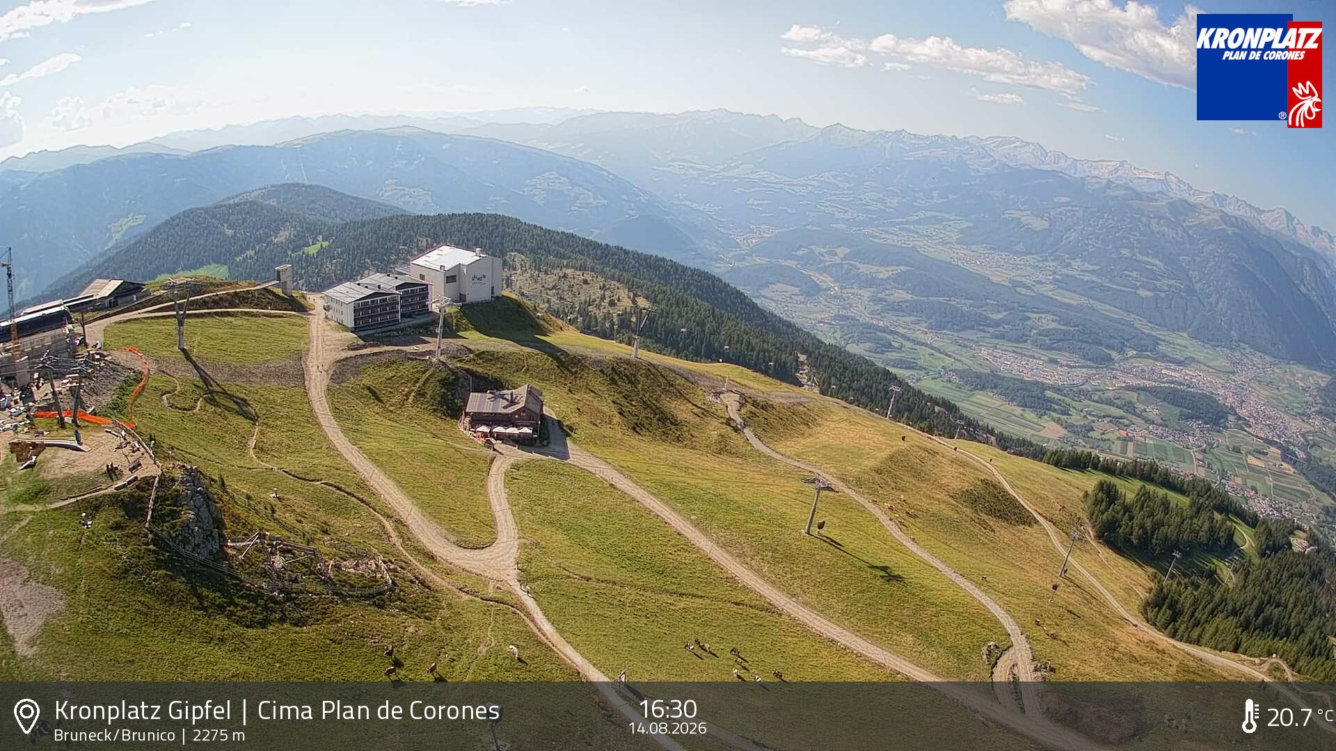 Archived image Webcam View To Brunico, Plan De Corones