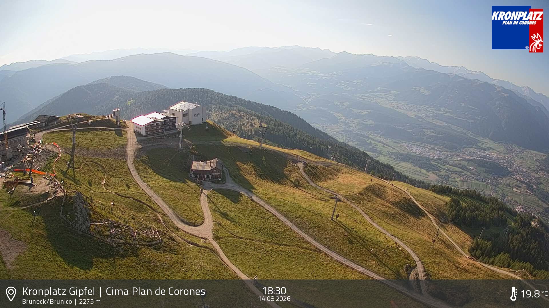 Archived image Webcam View To Brunico, Plan De Corones