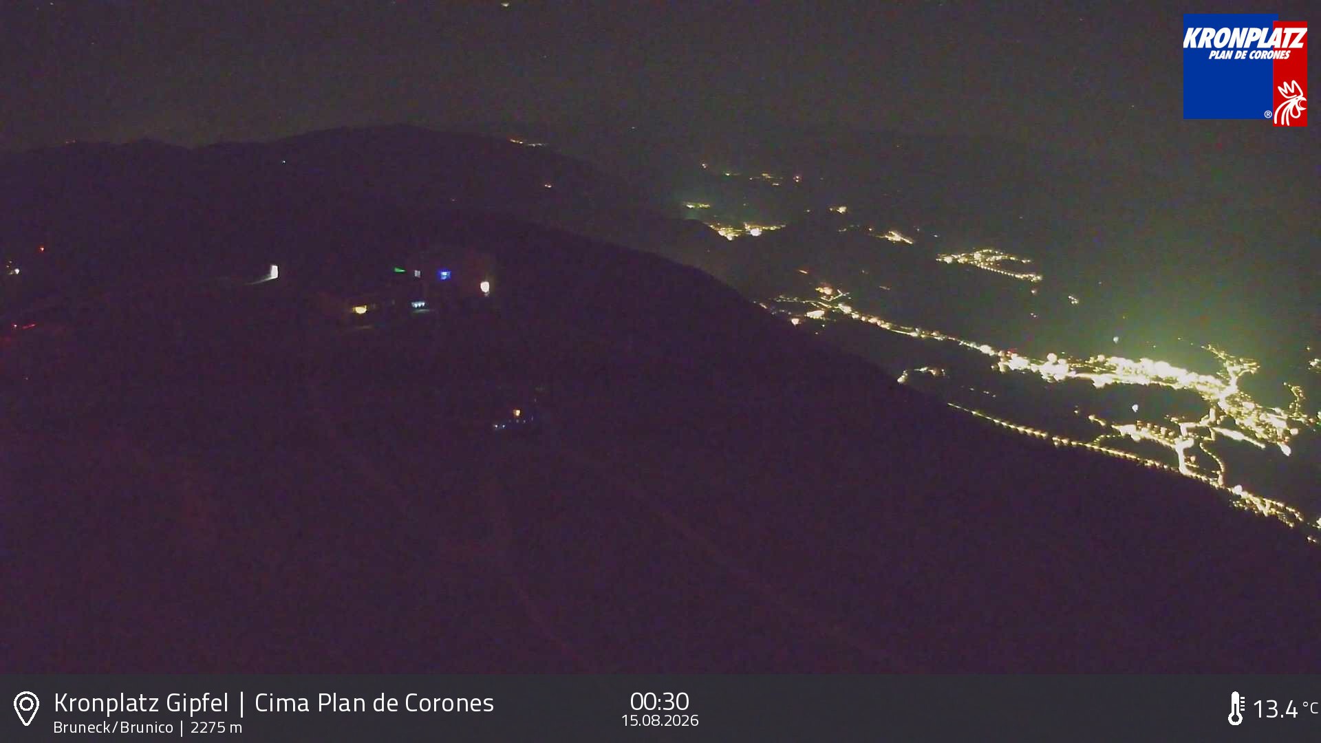 Archiv Foto Webcam Blick auf Bruneck, Kronplatz