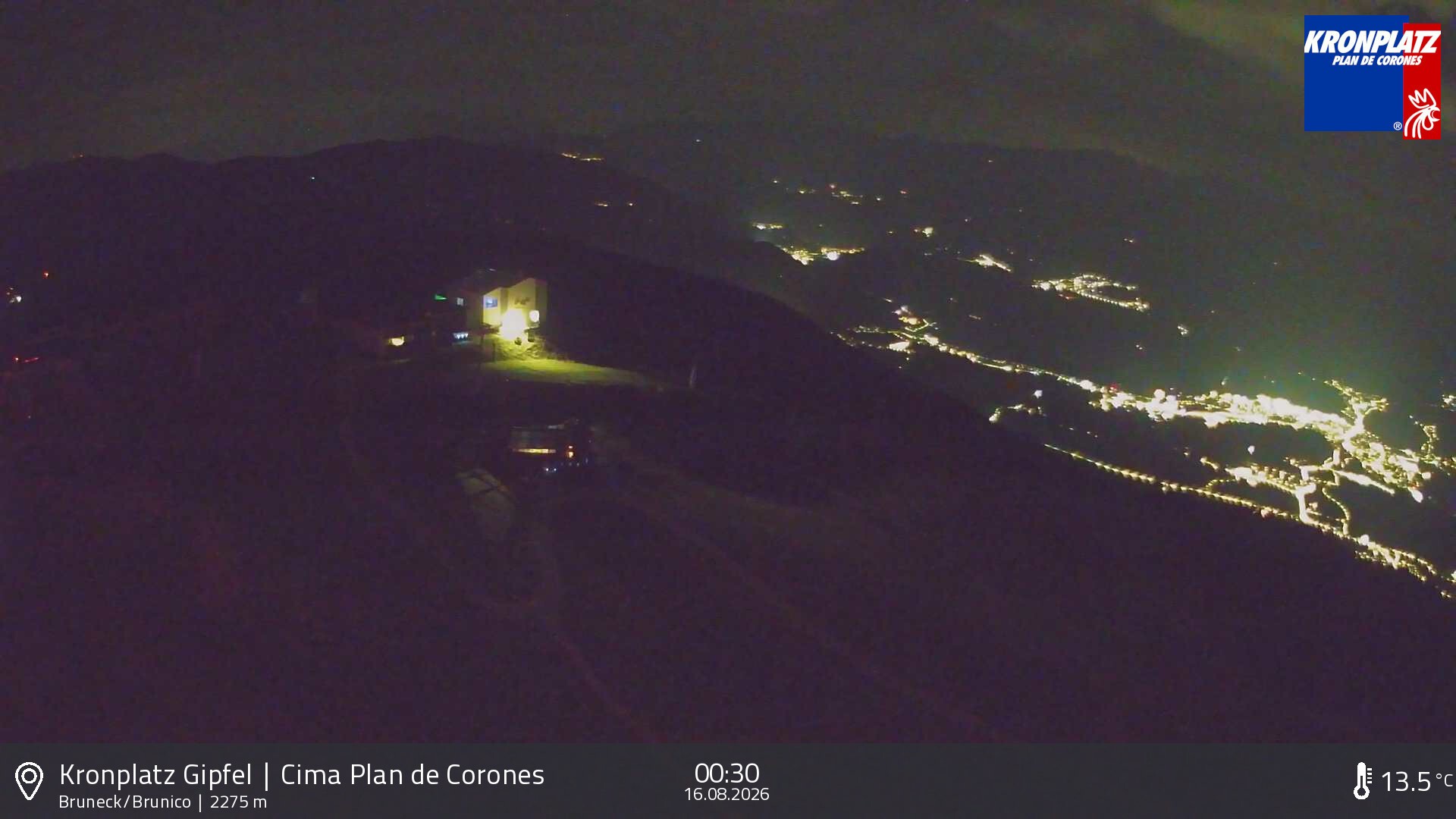 Archiv Foto Webcam Blick auf Bruneck, Kronplatz