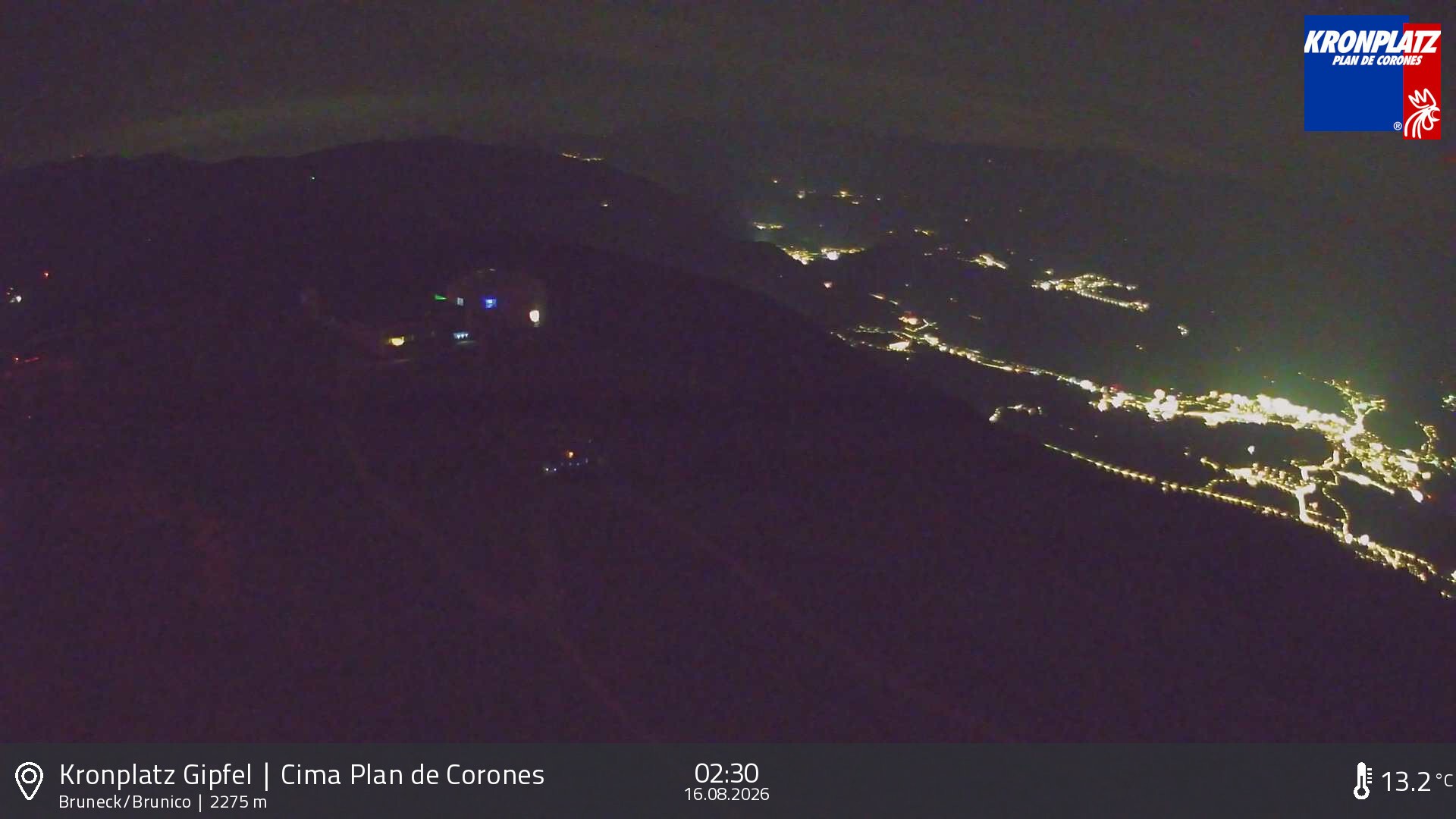 Archiv Foto Webcam Blick auf Bruneck, Kronplatz