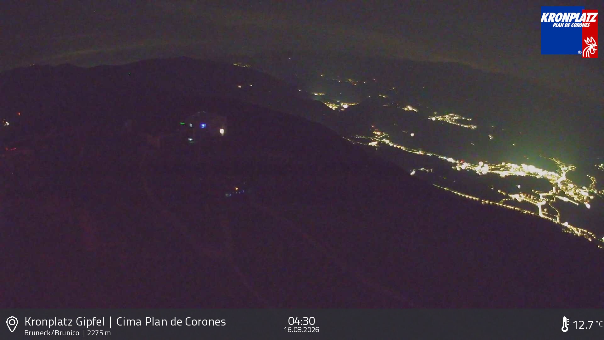 Archiv Foto Webcam Blick auf Bruneck, Kronplatz
