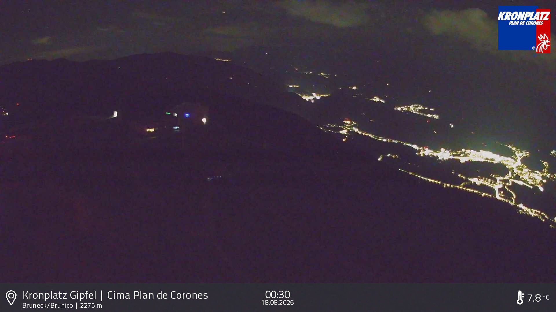 Archiv Foto Webcam Blick auf Bruneck, Kronplatz
