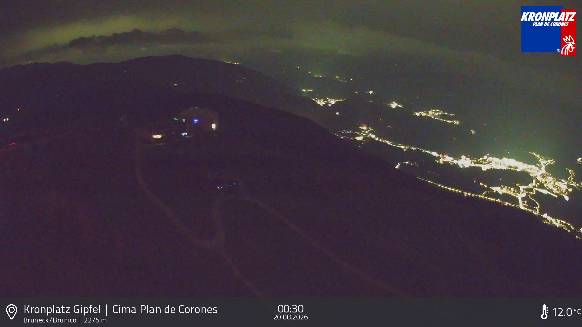 Archived image Webcam View To Brunico, Plan De Corones
