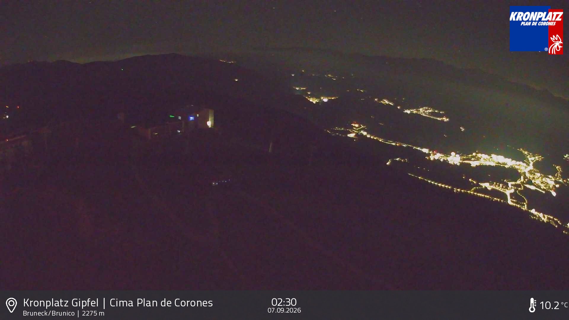 Archived image Webcam View To Brunico, Plan De Corones
