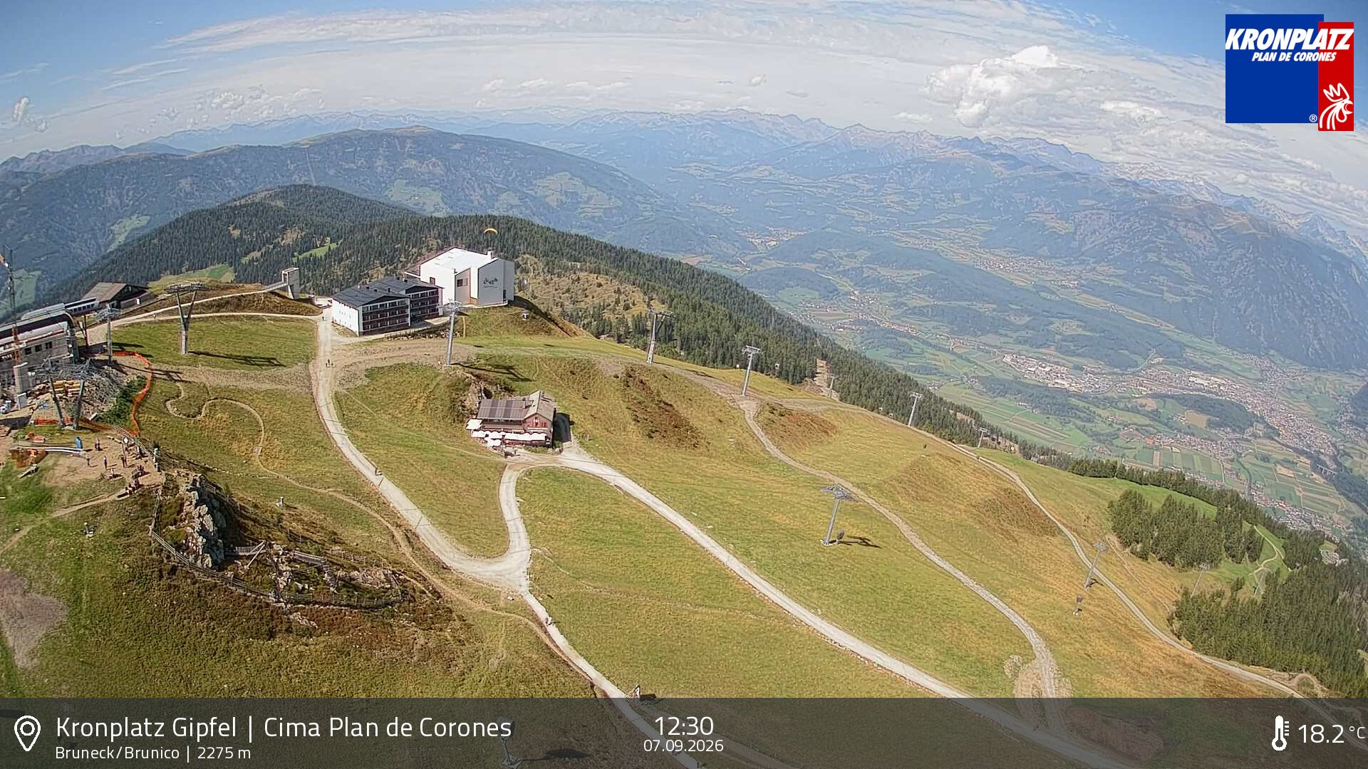 Archived image Webcam View To Brunico, Plan De Corones