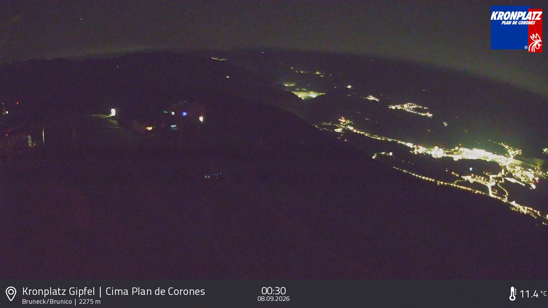 Archiv Foto Webcam Blick auf Bruneck, Kronplatz