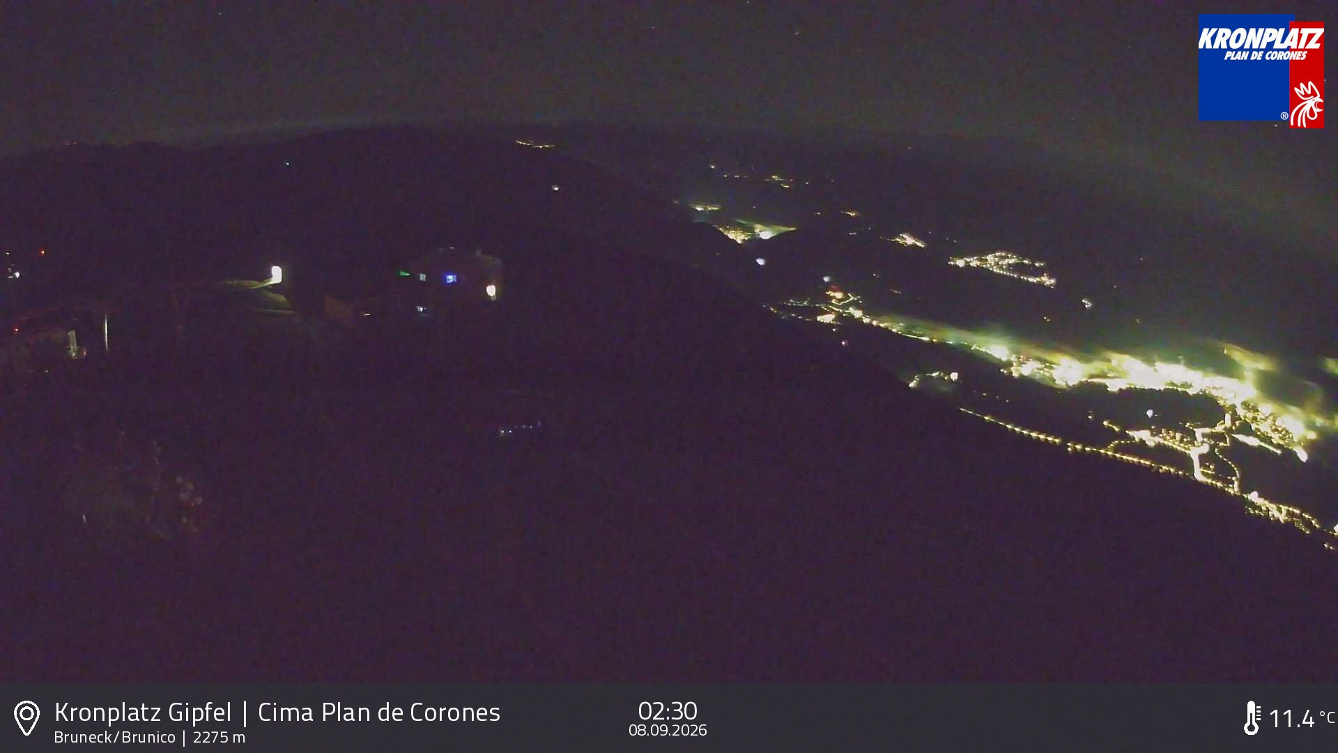 Archiv Foto Webcam Blick auf Bruneck, Kronplatz