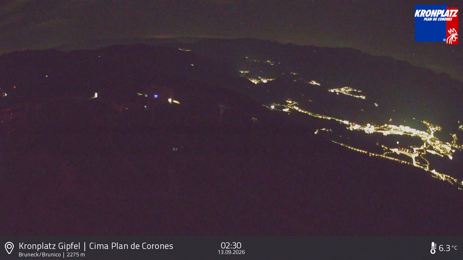 Archiv Foto Webcam Blick auf Bruneck, Kronplatz