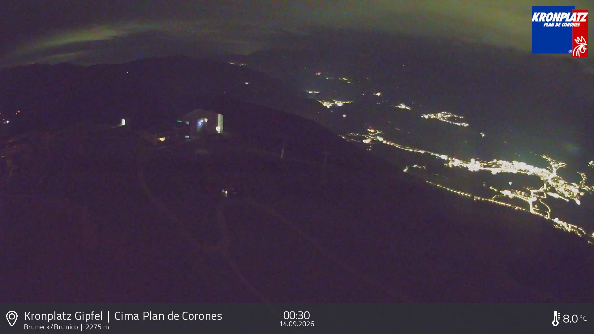 Archiv Foto Webcam Blick auf Bruneck, Kronplatz
