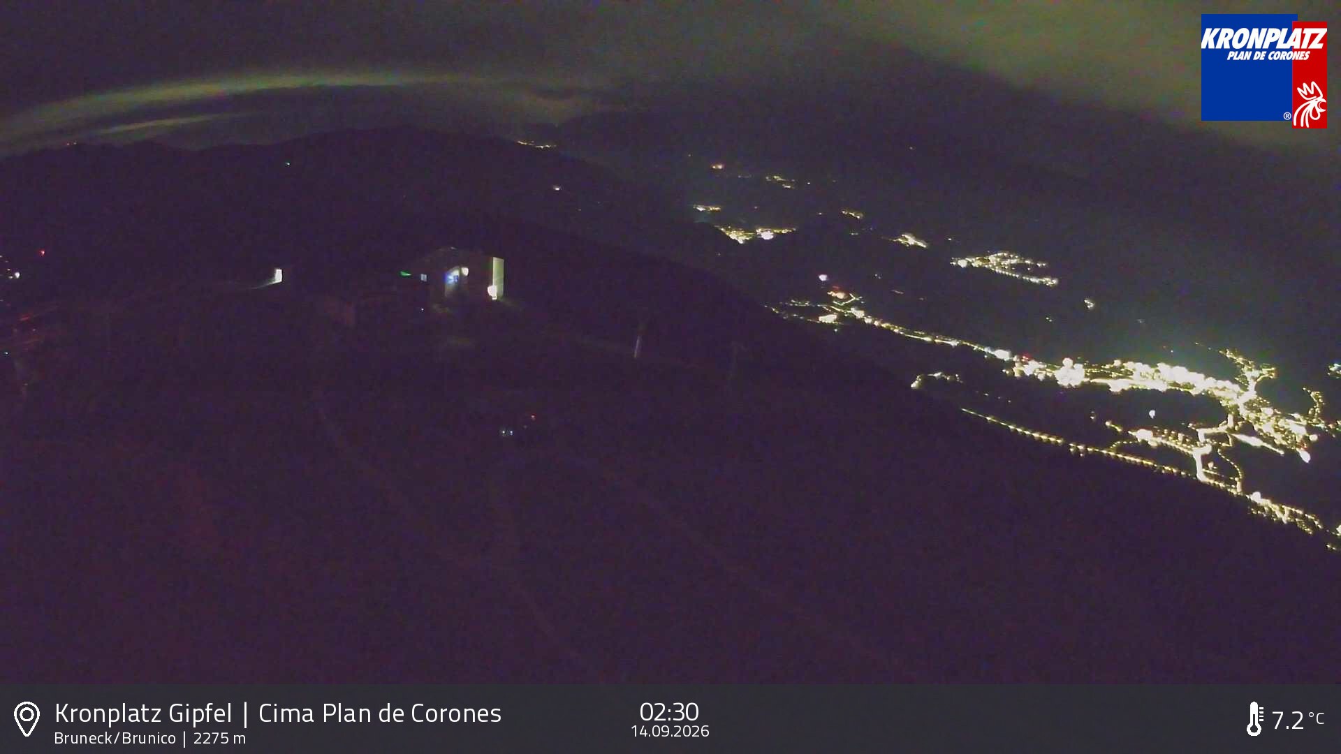 Archiv Foto Webcam Blick auf Bruneck, Kronplatz