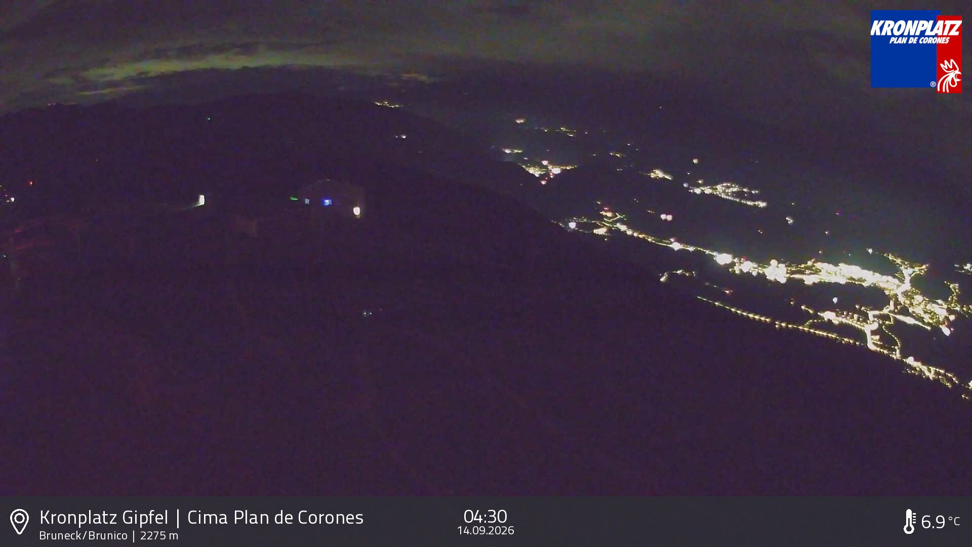 Archiv Foto Webcam Blick auf Bruneck, Kronplatz