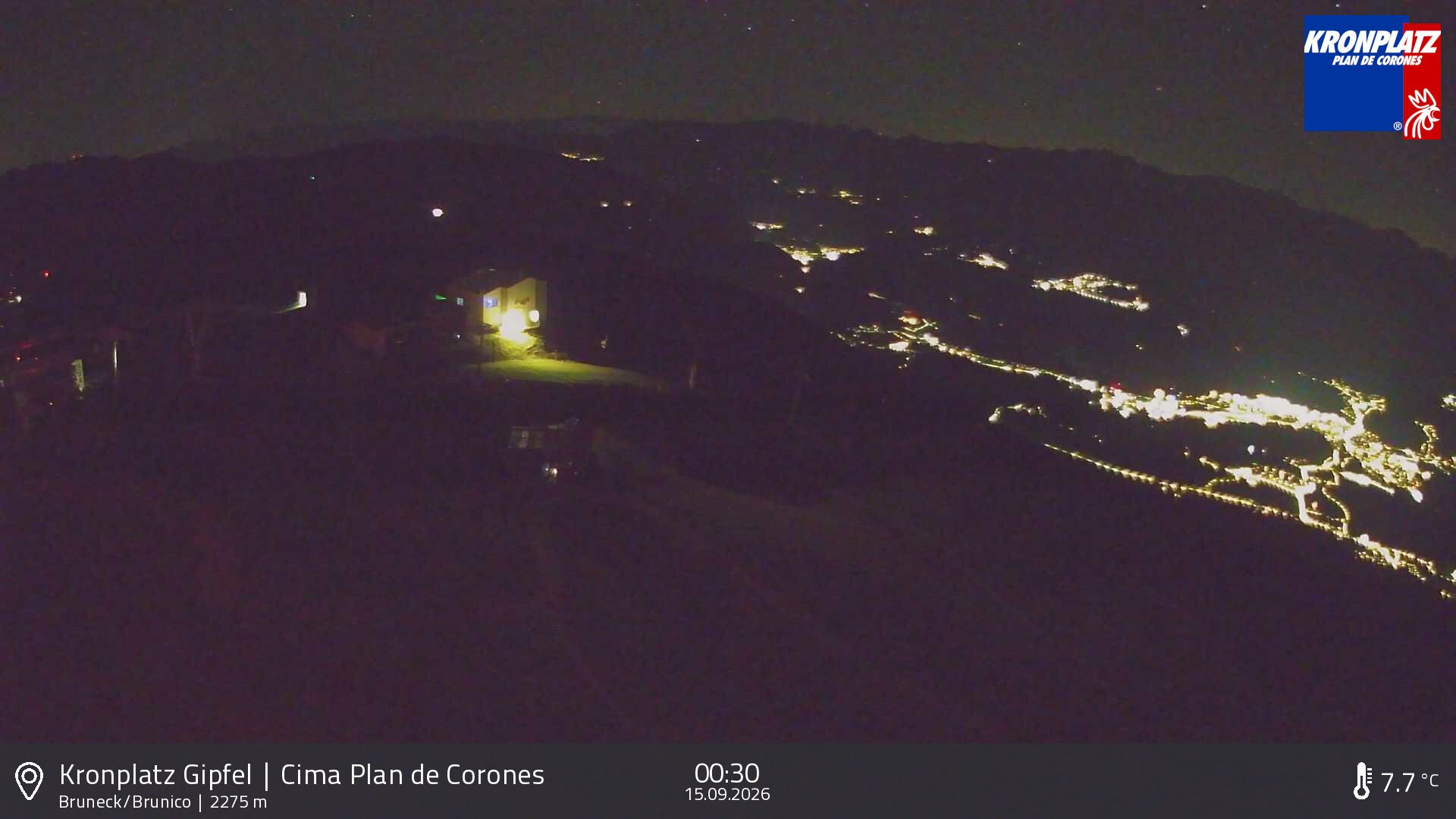 Archiv Foto Webcam Blick auf Bruneck, Kronplatz