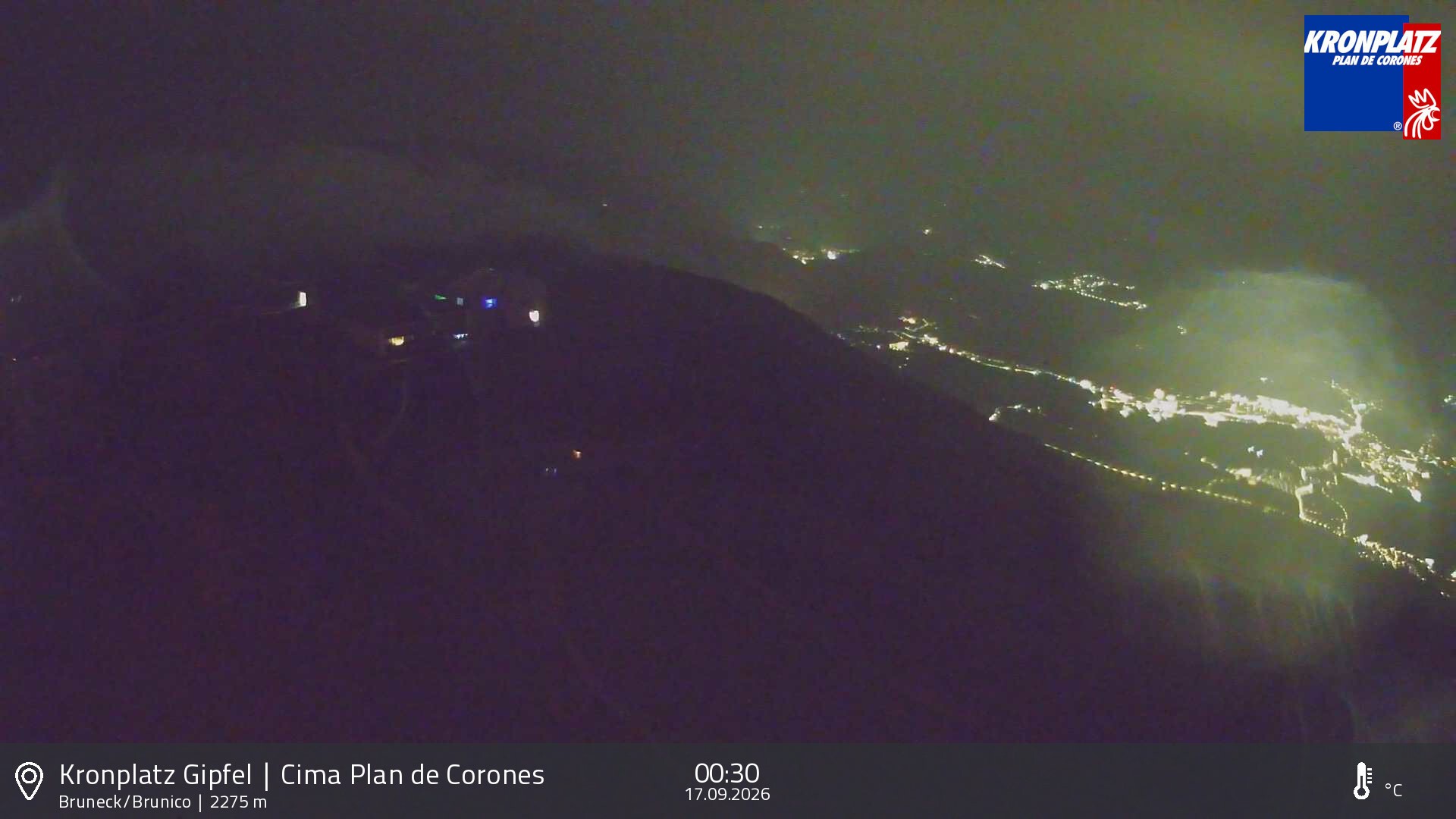 Archiv Foto Webcam Blick auf Bruneck, Kronplatz