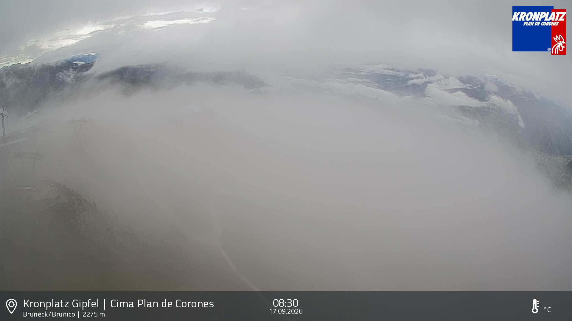 Archived image Webcam View To Brunico, Plan De Corones
