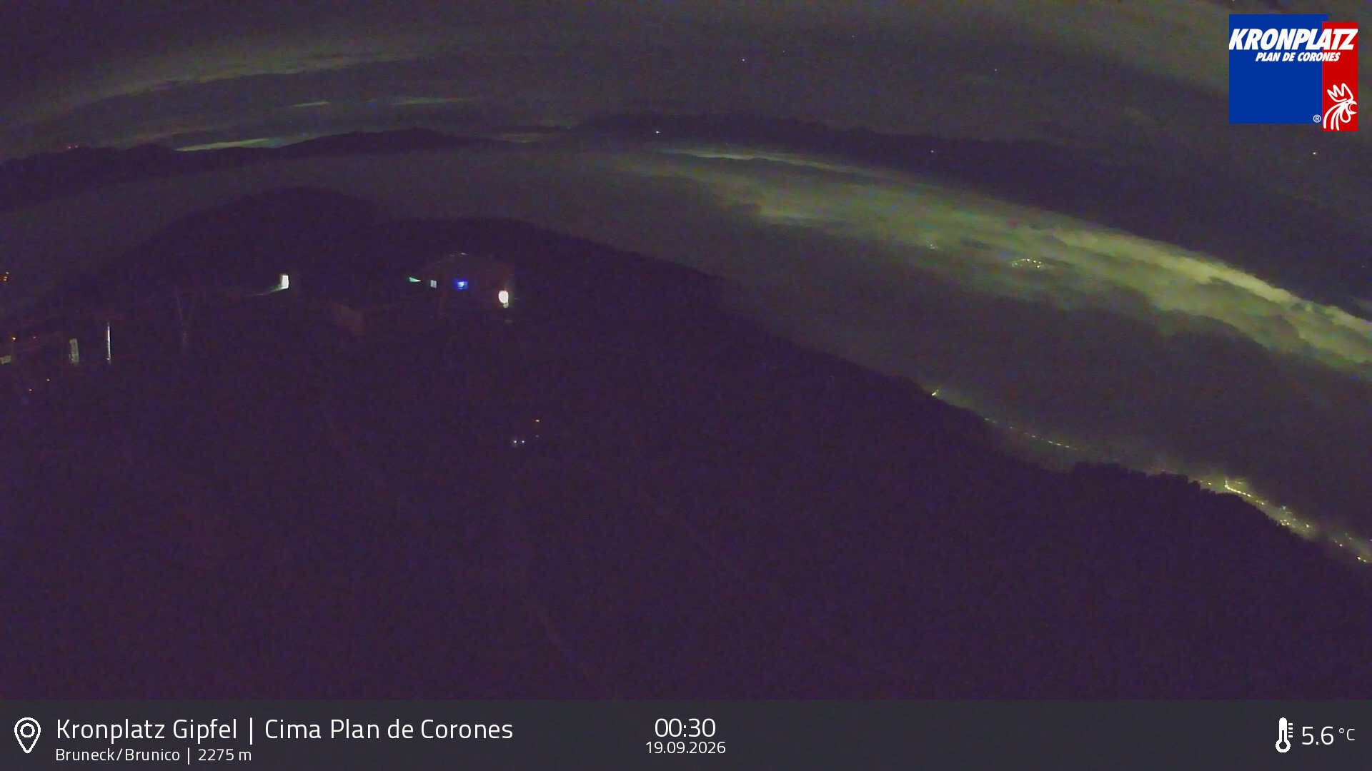 Archived image Webcam View To Brunico, Plan De Corones
