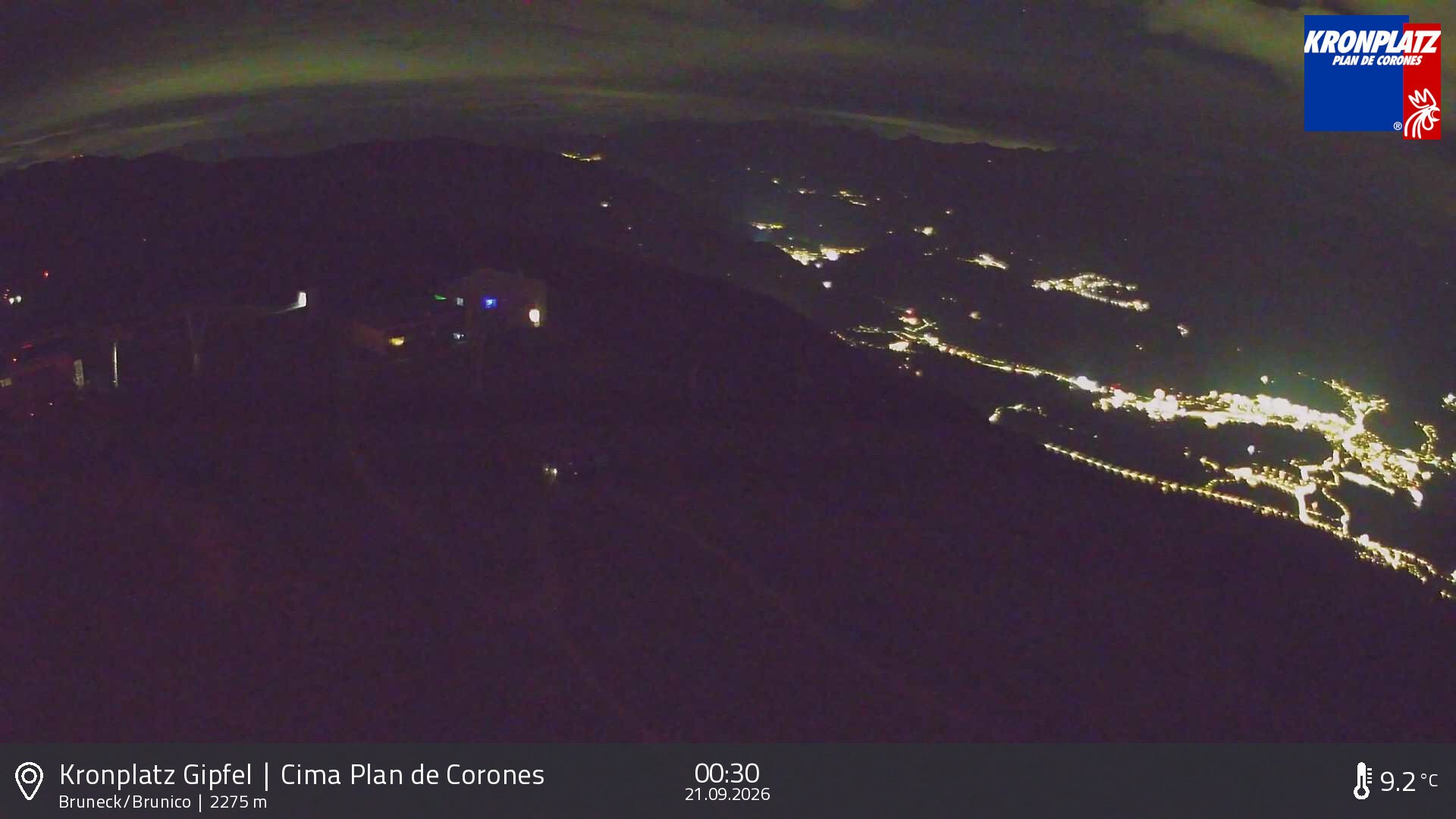 Archiv Foto Webcam Blick auf Bruneck, Kronplatz