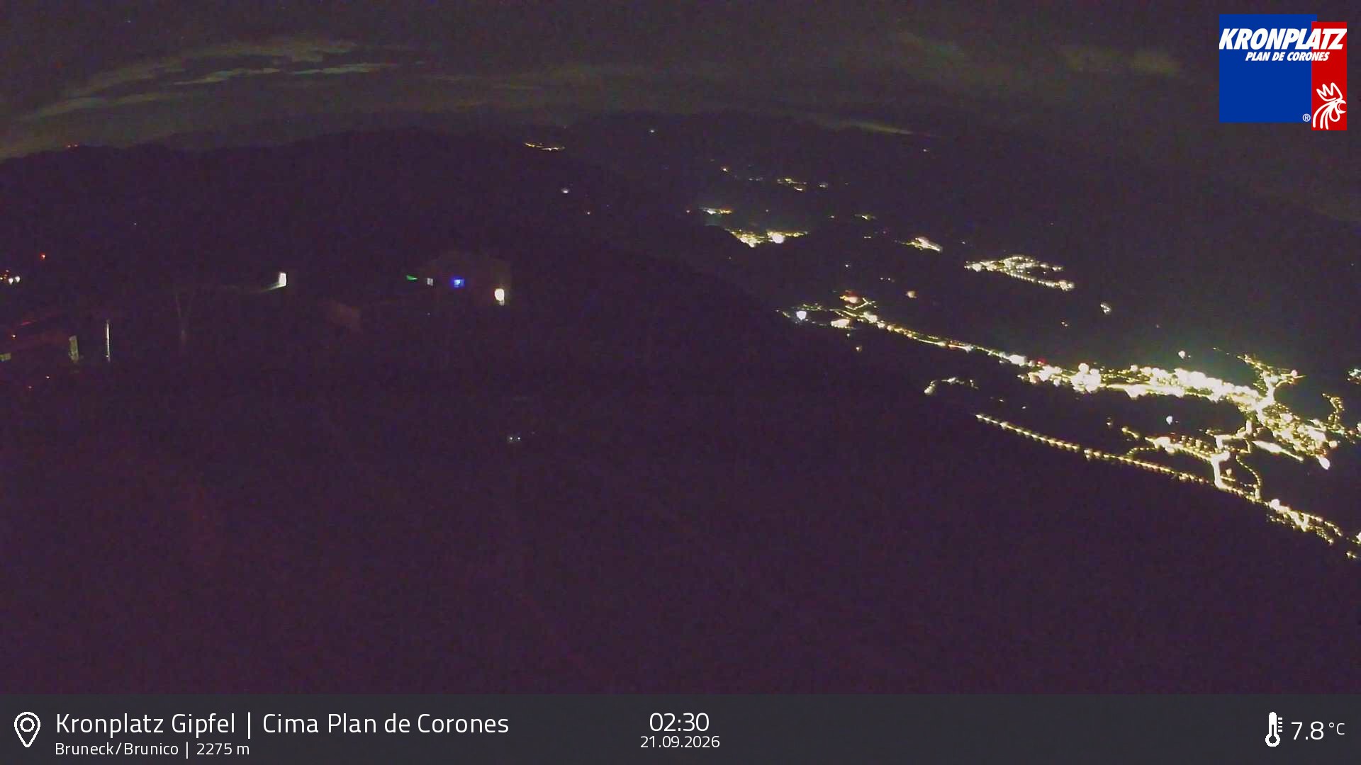 Archiv Foto Webcam Blick auf Bruneck, Kronplatz