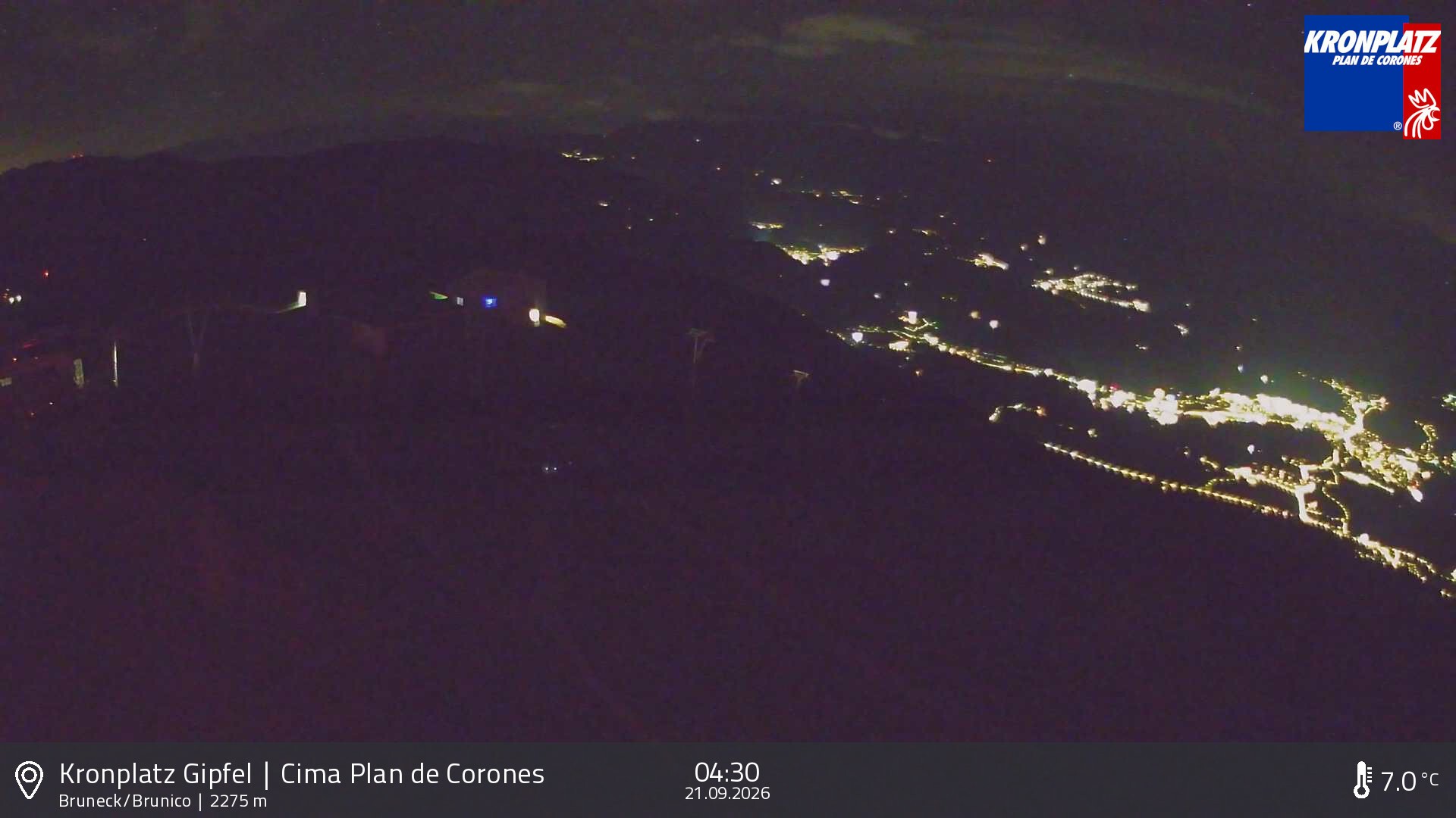 Archived image Webcam View To Brunico, Plan De Corones
