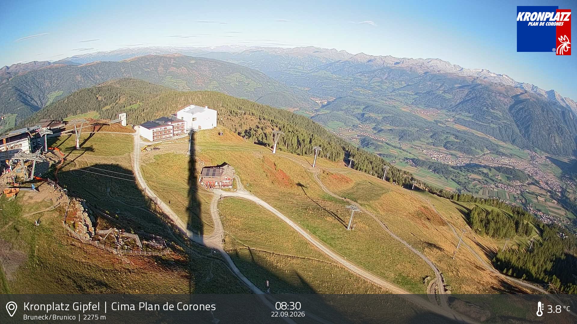 Archived image Webcam View To Brunico, Plan De Corones