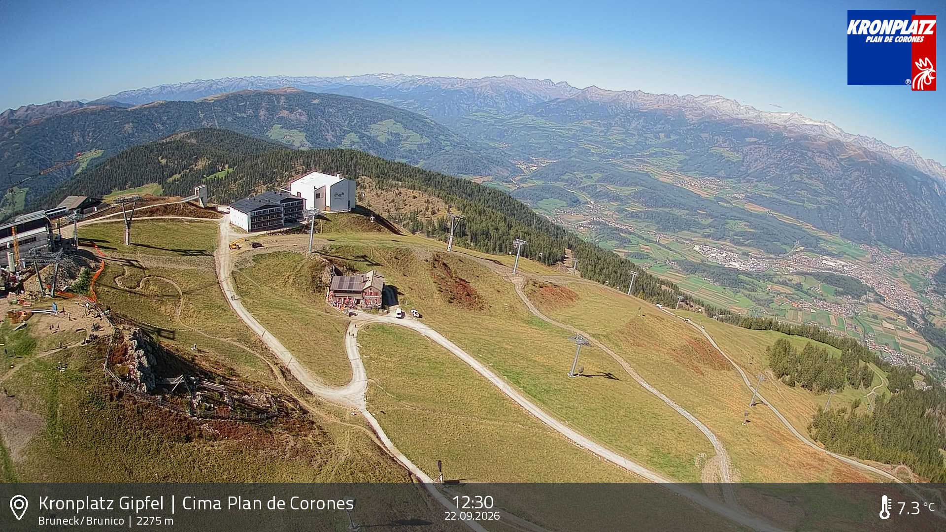 Archived image Webcam View To Brunico, Plan De Corones