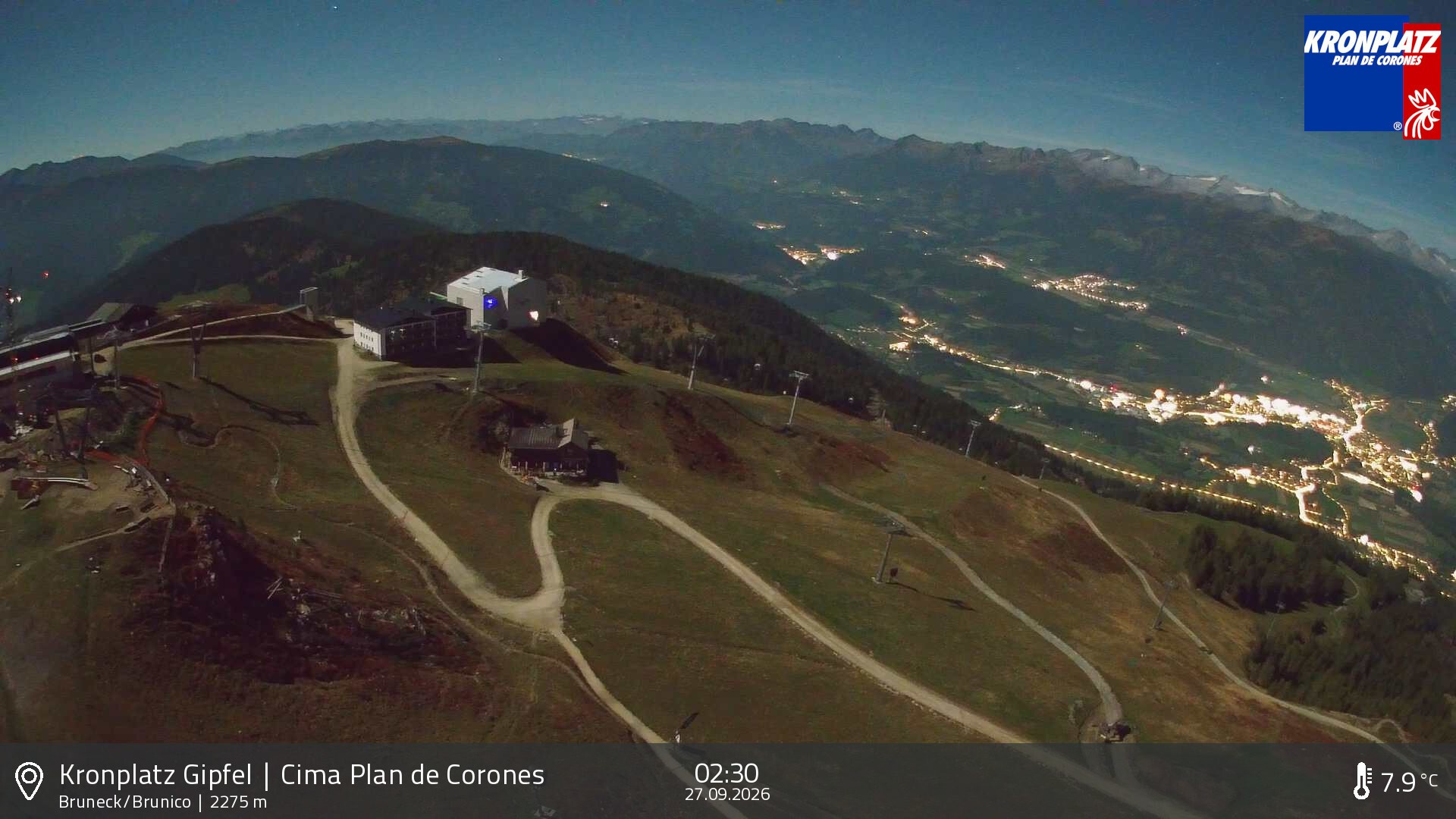 Archiv Foto Webcam Blick auf Bruneck, Kronplatz