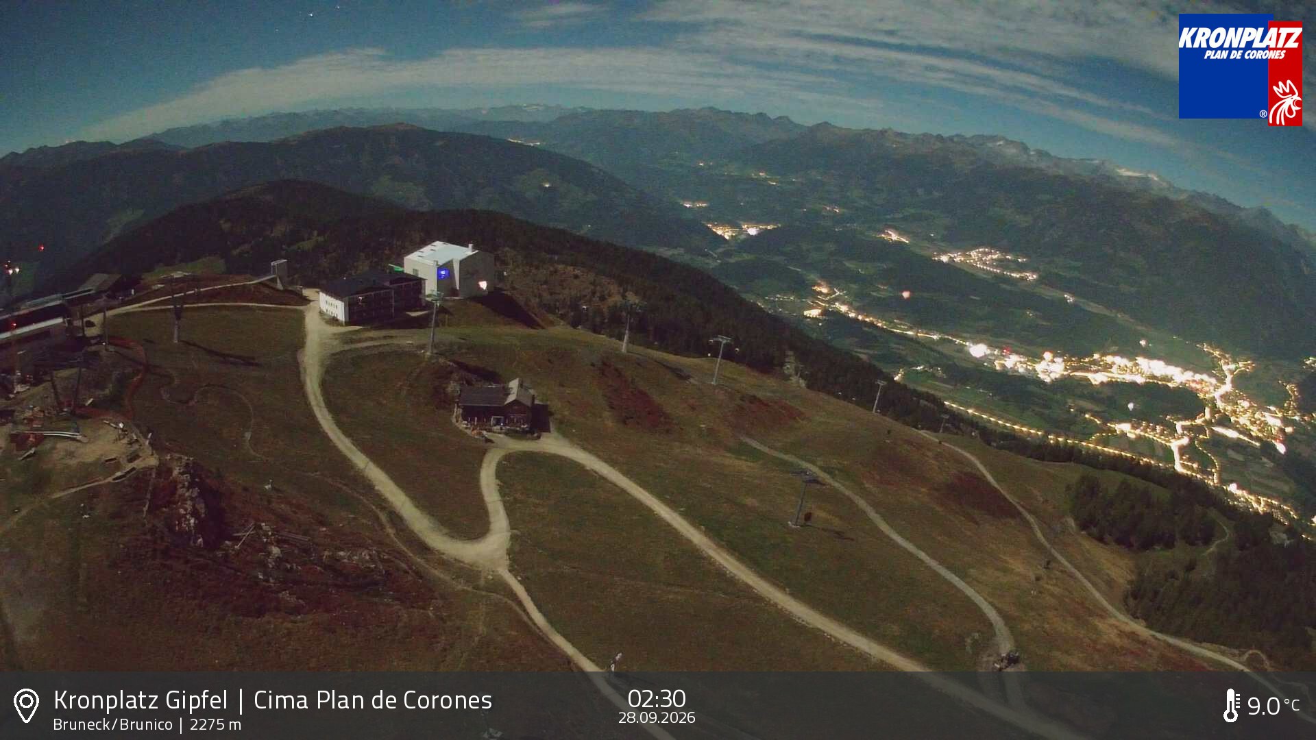 Archived image Webcam View To Brunico, Plan De Corones