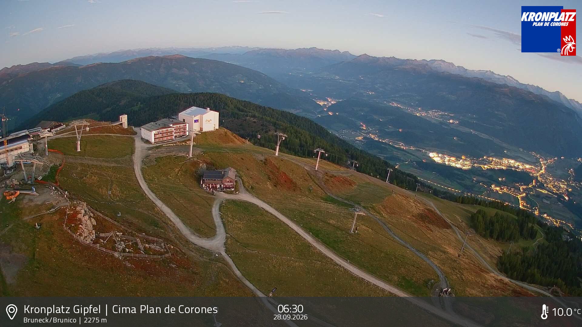 Archived image Webcam View To Brunico, Plan De Corones