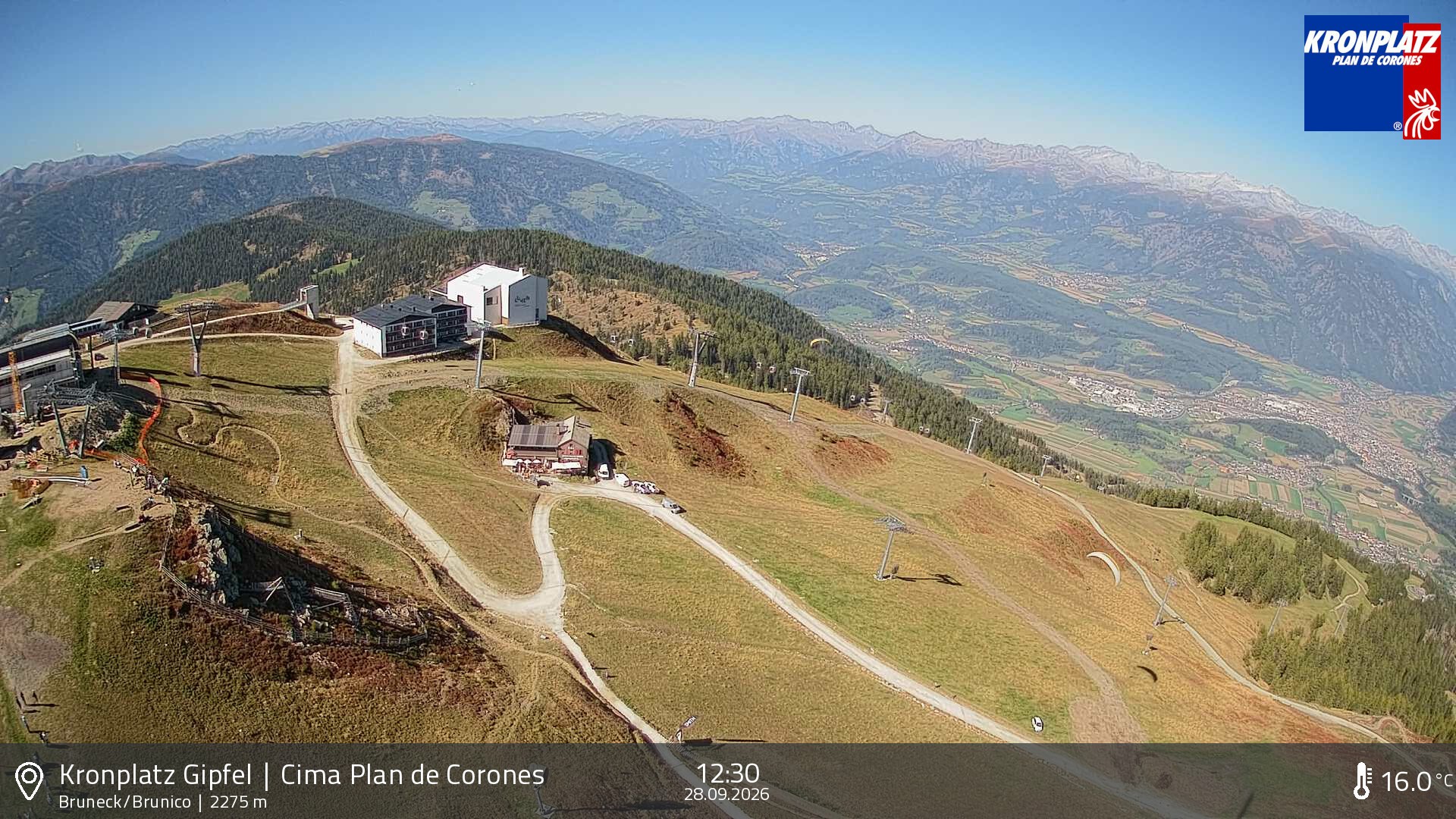 Archived image Webcam View To Brunico, Plan De Corones