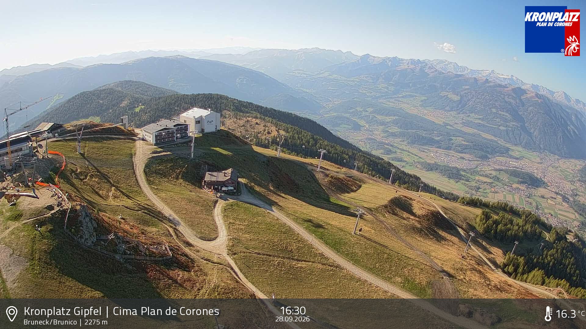 Archived image Webcam View To Brunico, Plan De Corones