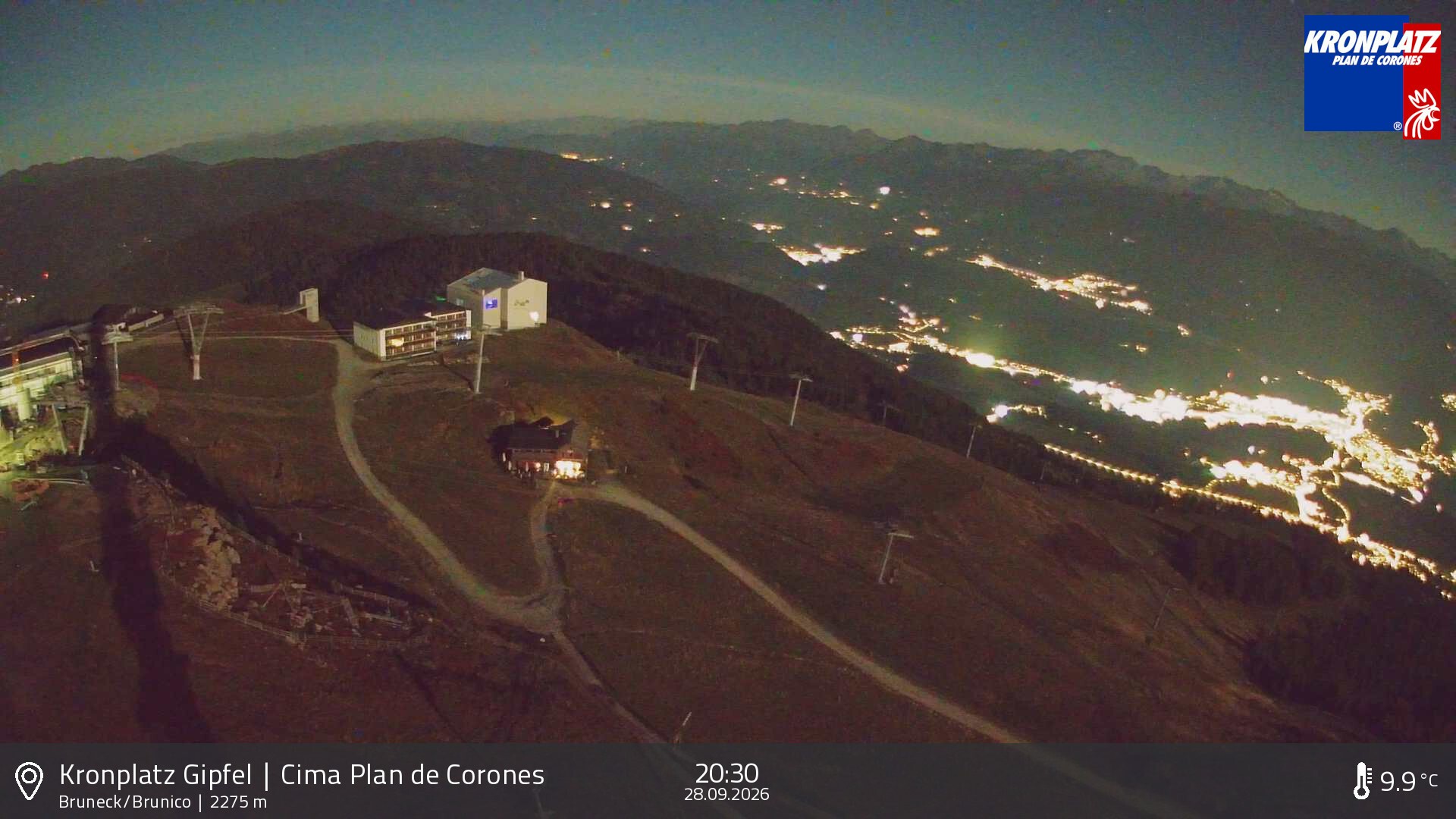 Archived image Webcam View To Brunico, Plan De Corones