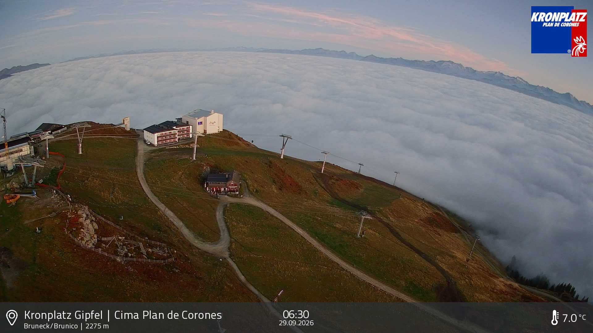 Archived image Webcam View To Brunico, Plan De Corones
