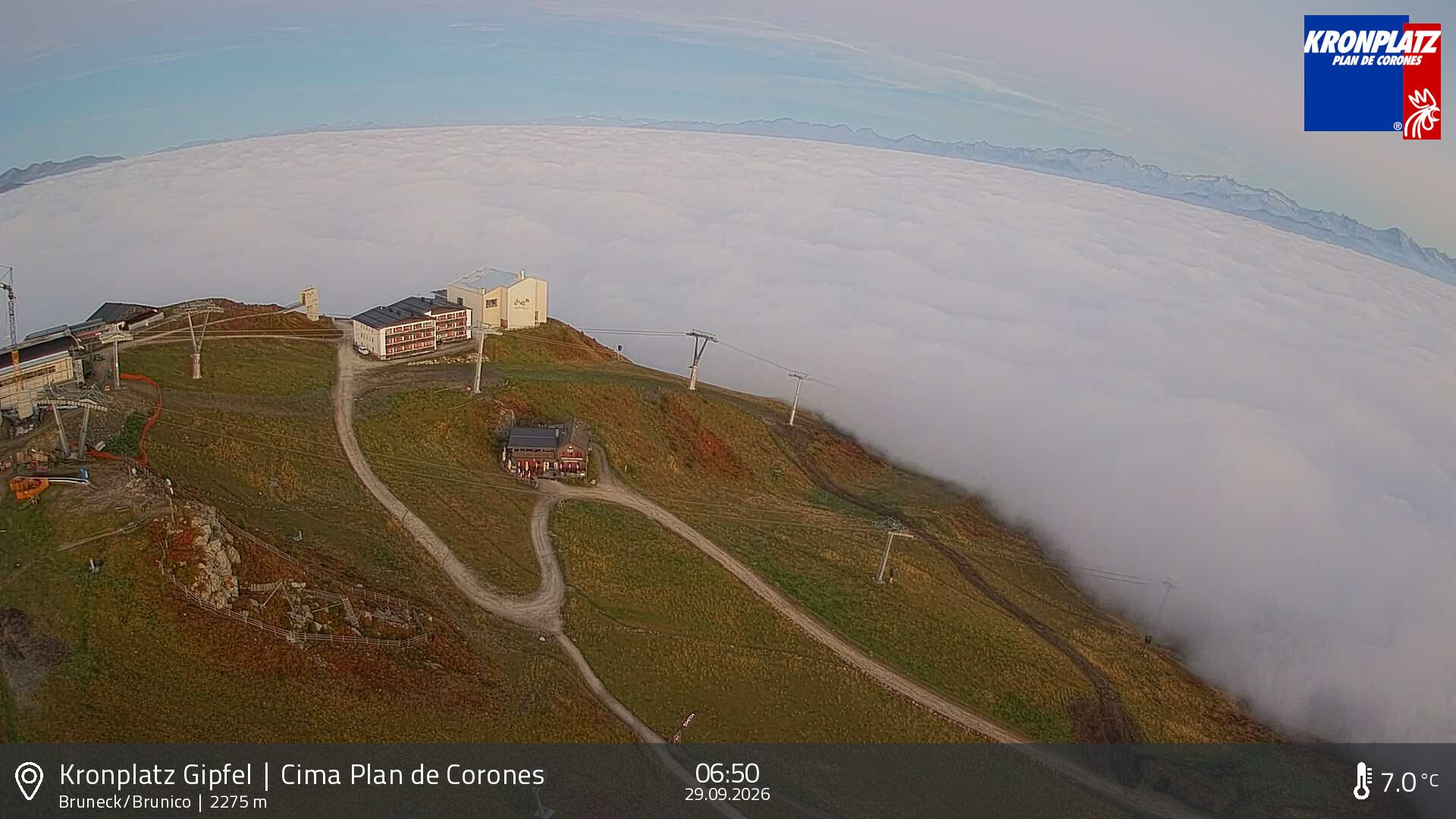 Archived image Webcam View To Brunico, Plan De Corones