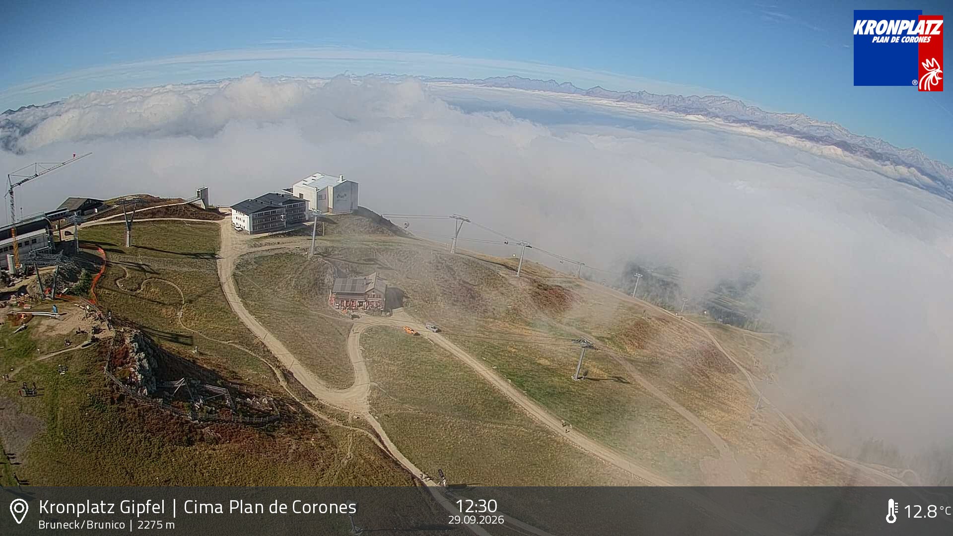 Archived image Webcam View To Brunico, Plan De Corones