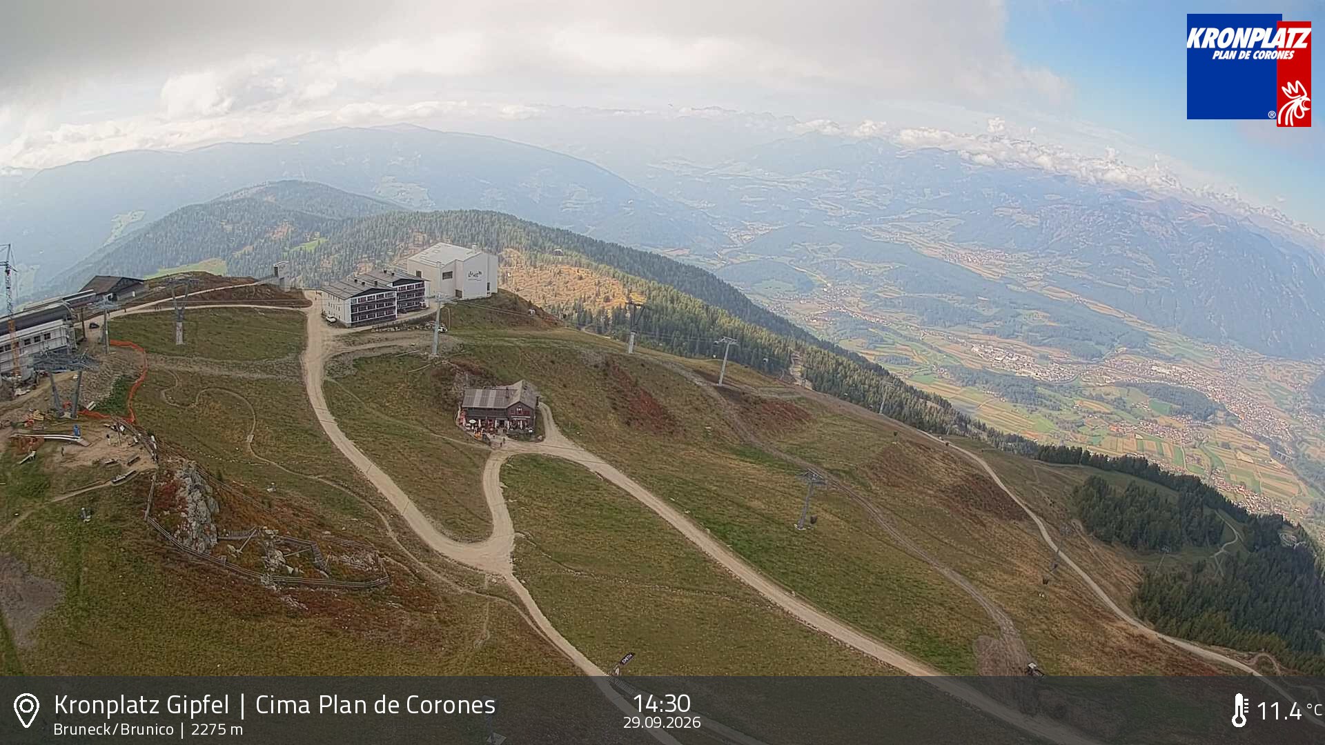 Archived image Webcam View To Brunico, Plan De Corones
