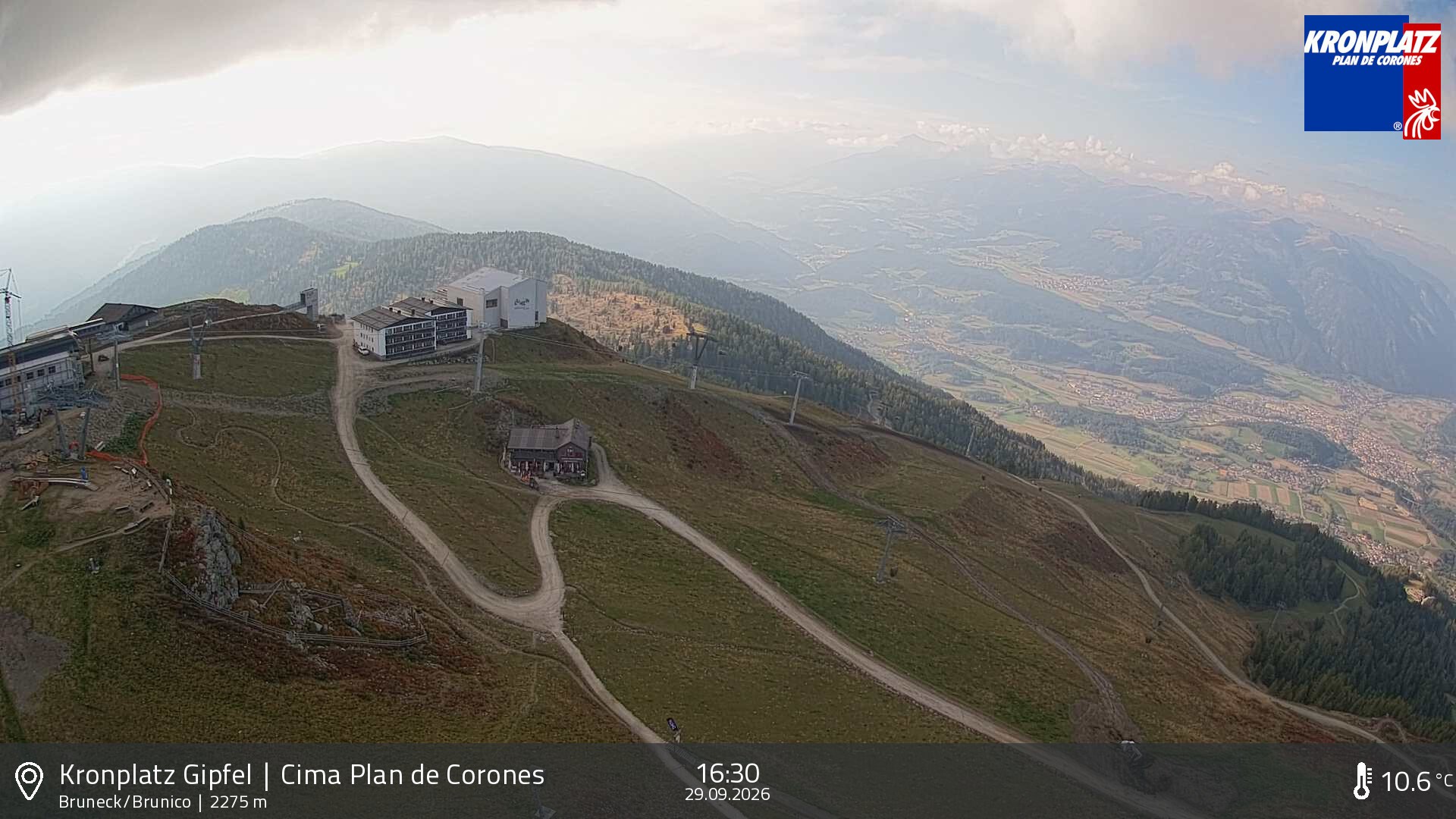 Archived image Webcam View To Brunico, Plan De Corones