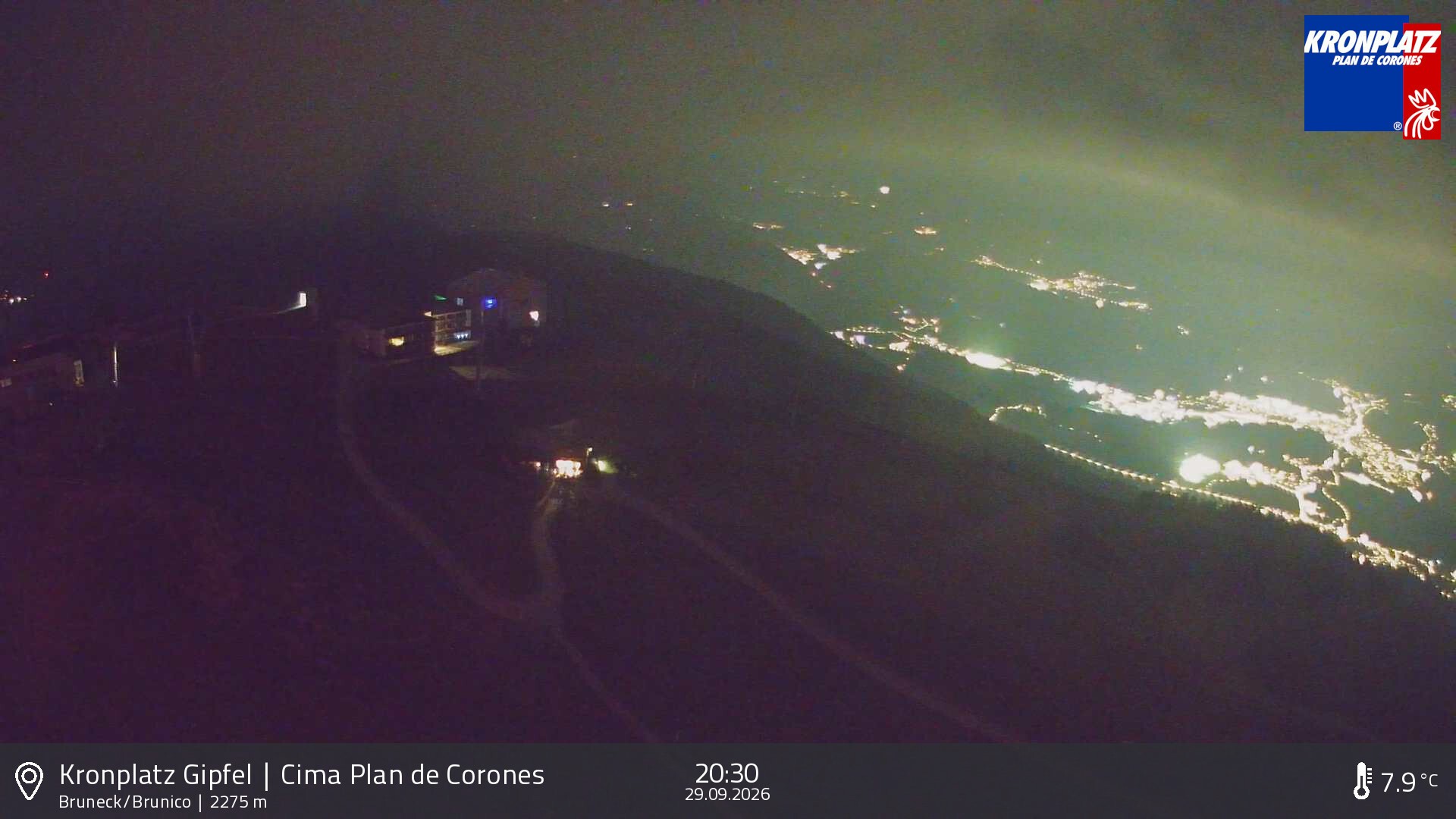 Archiv Foto Webcam Blick auf Bruneck, Kronplatz